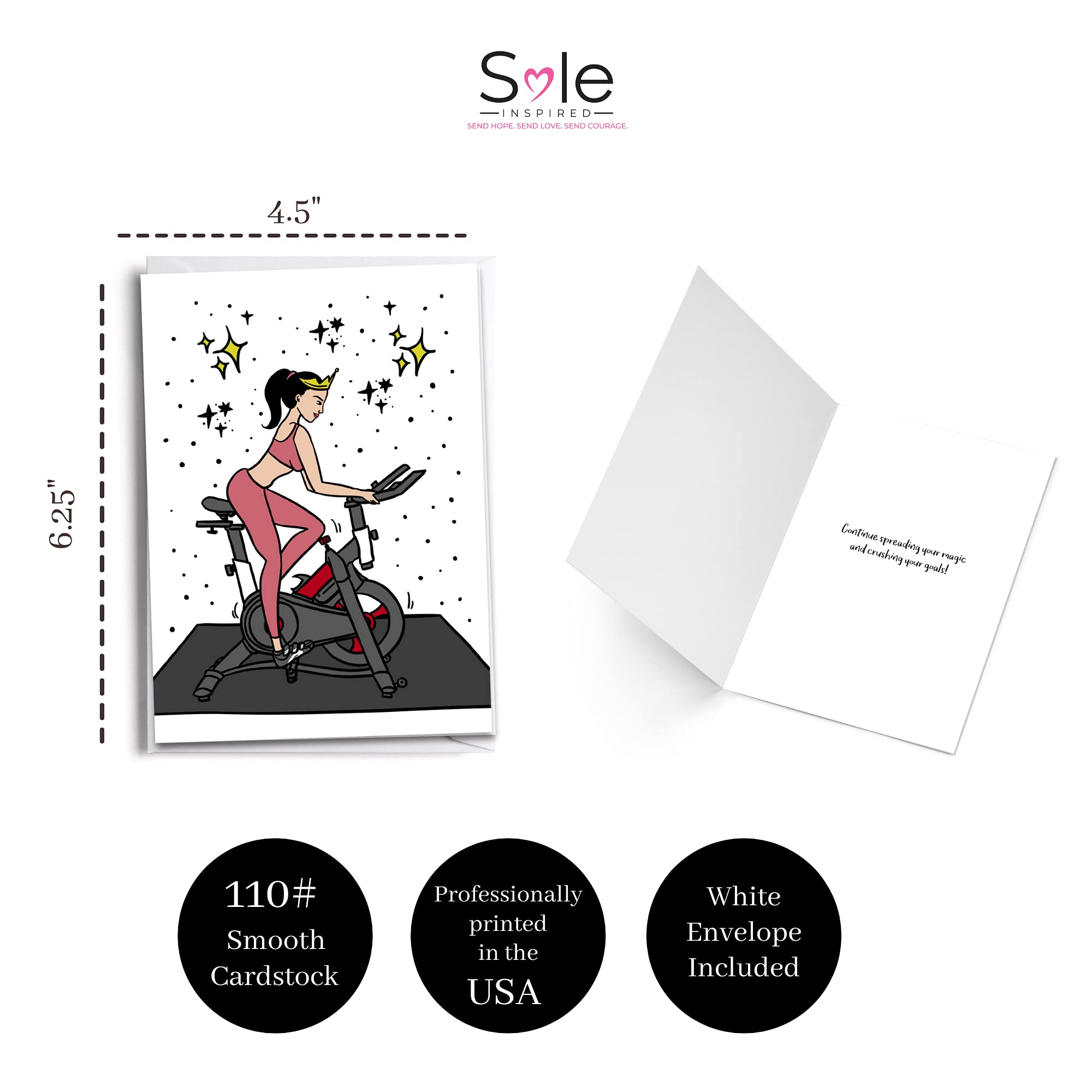 Pelo Lover Inspired Greeting Card - Perfect for Cycling Queen, Fitness Enthusiast, Mom & Spin Lover | Birthday, Thank You & Appreciation Gift for Peloton Riders