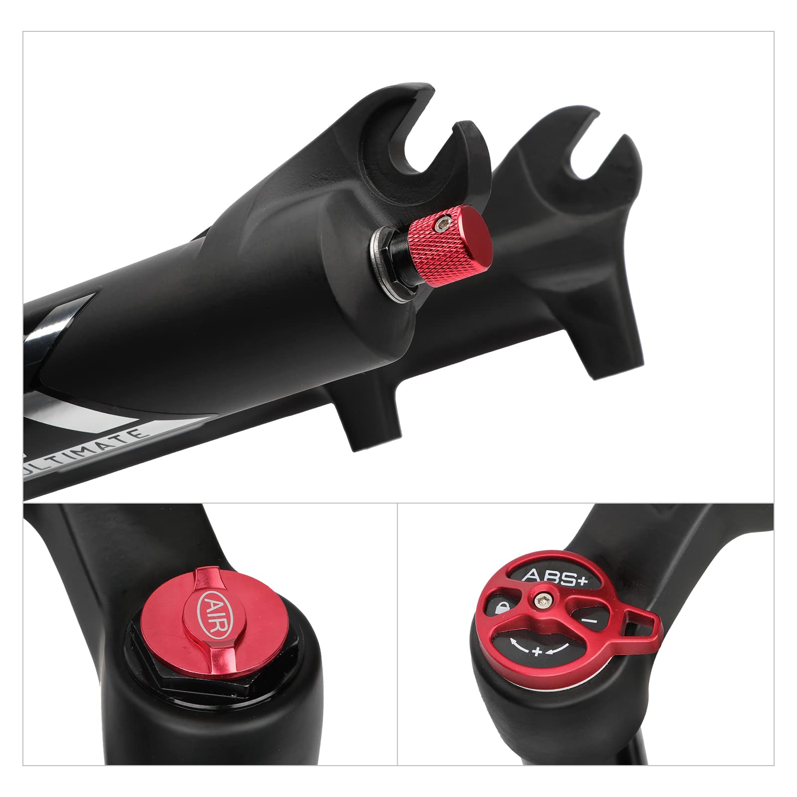 MEROCA Air Suspension Fork for Mountain Bike - 26/27.5/29 Inch Shock Absorber with Disc Brake & Quick Release - Perfect for Trail Riding & Off-Road Cycling