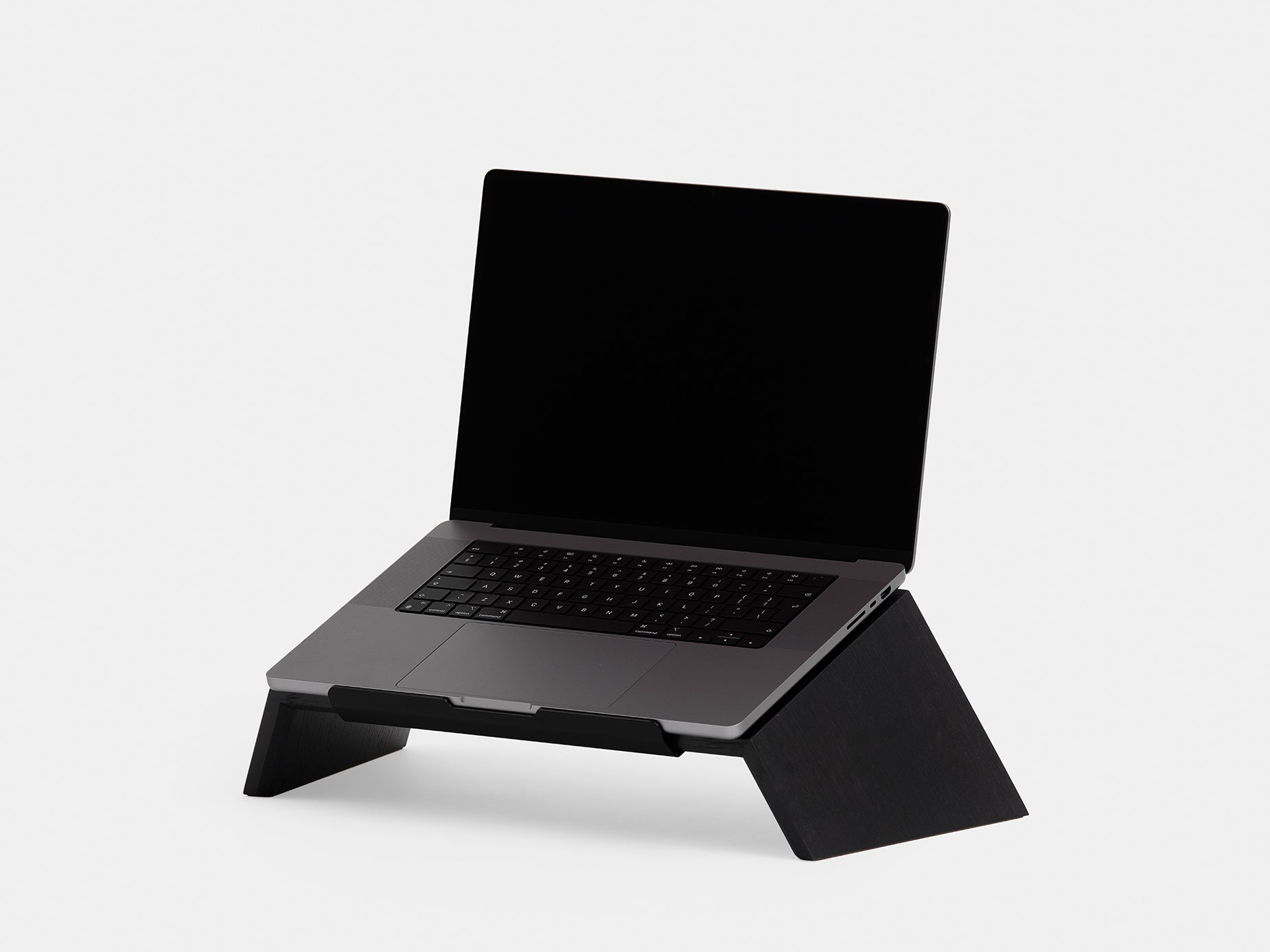 Ergonomic Solid Wood Laptop Stand for Desk - Adjustable Height & Angle, Space-Saving Computer Riser for Home Office, Gaming, and Workstation Setup