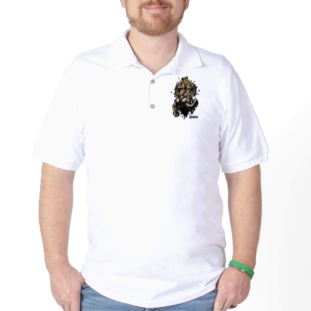 Thanos Polo Shirt for Men - Premium Pique Knit Golf Shirt - Marvel Superhero Apparel for Golf, Casual Wear & Comic Con Events
