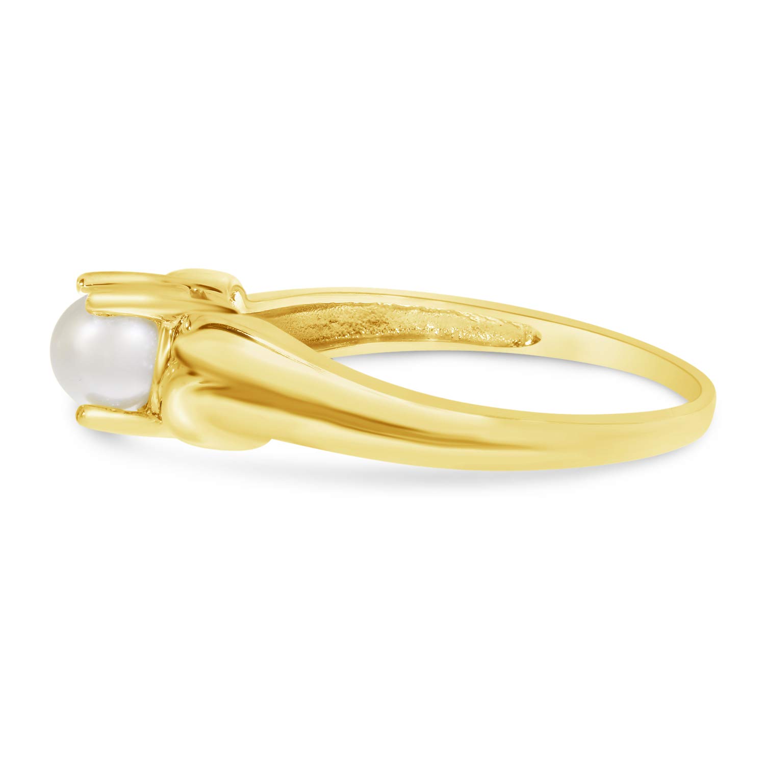 14K Yellow Gold Freshwater Cultured Pearl Ring for Women - Elegant Pearl Jewelry Gift for Wedding, Anniversary & Special Occasions