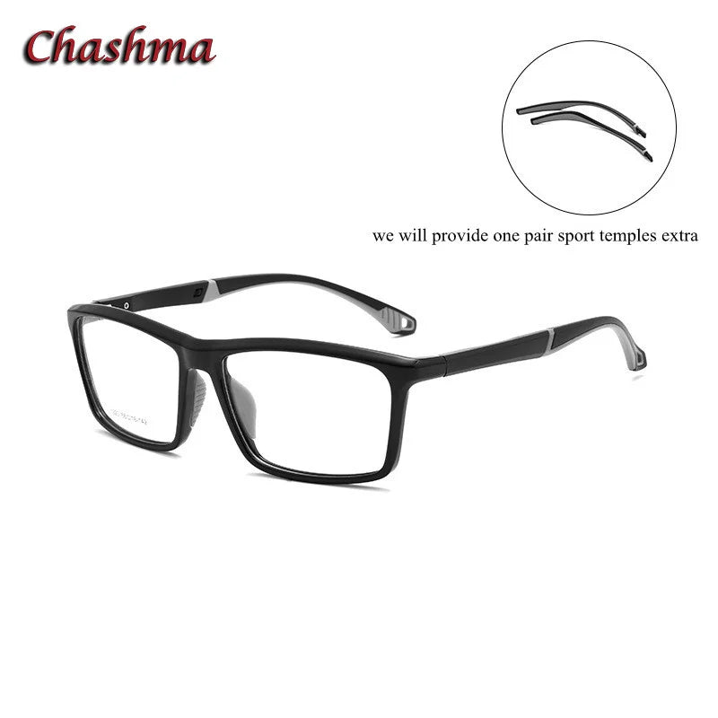 Men's Full Rim Square TR90 Sport Eyeglasses 1220 - Lightweight Durable Frame for Running, Cycling & Outdoor Activities