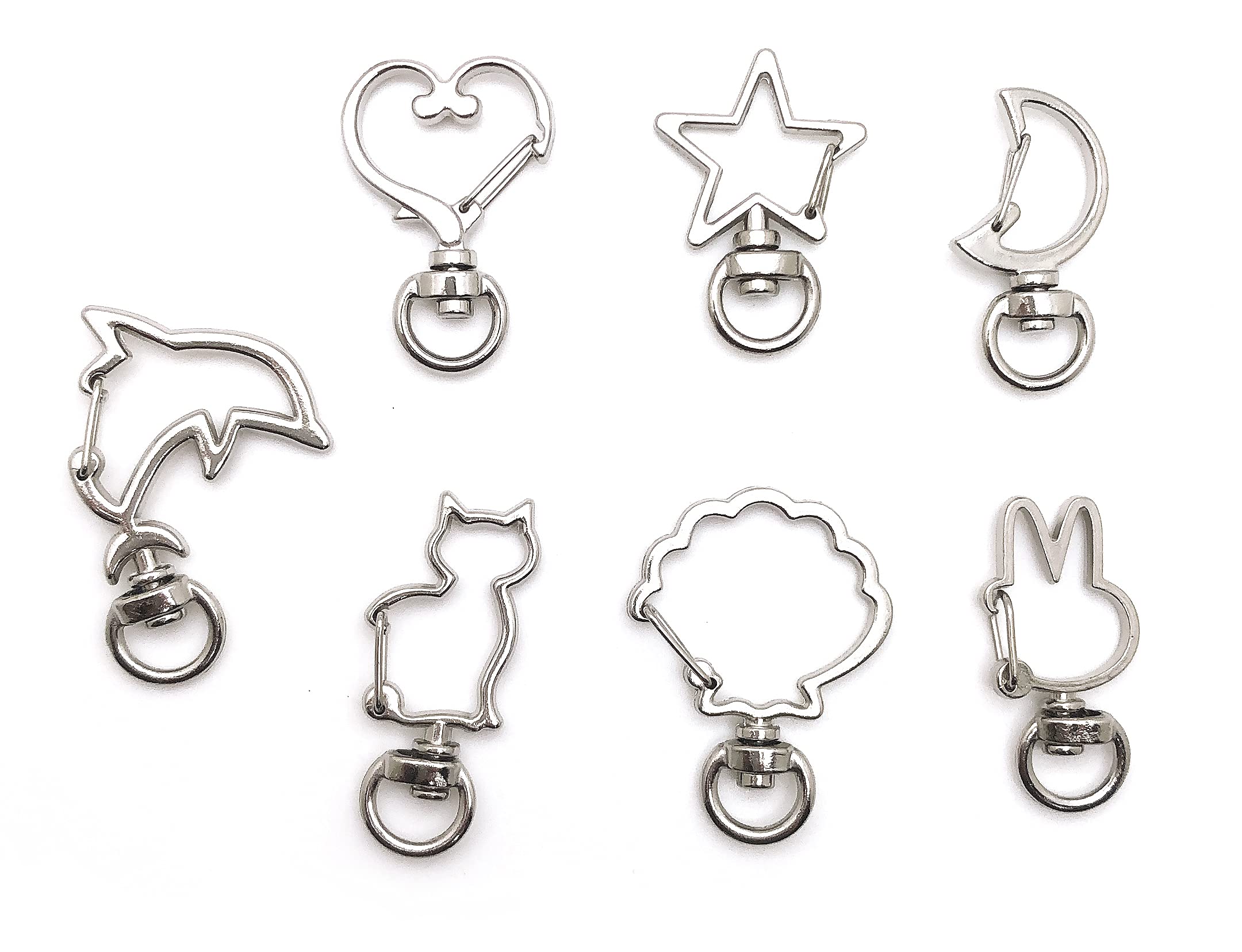 ONDEOPT 100-Pack Metal Spring Snap Keychain Clips - Durable Key Rings for DIY Crafts, Keychains & Accessories - Perfect for Home, Office, Travel & Gift Giving