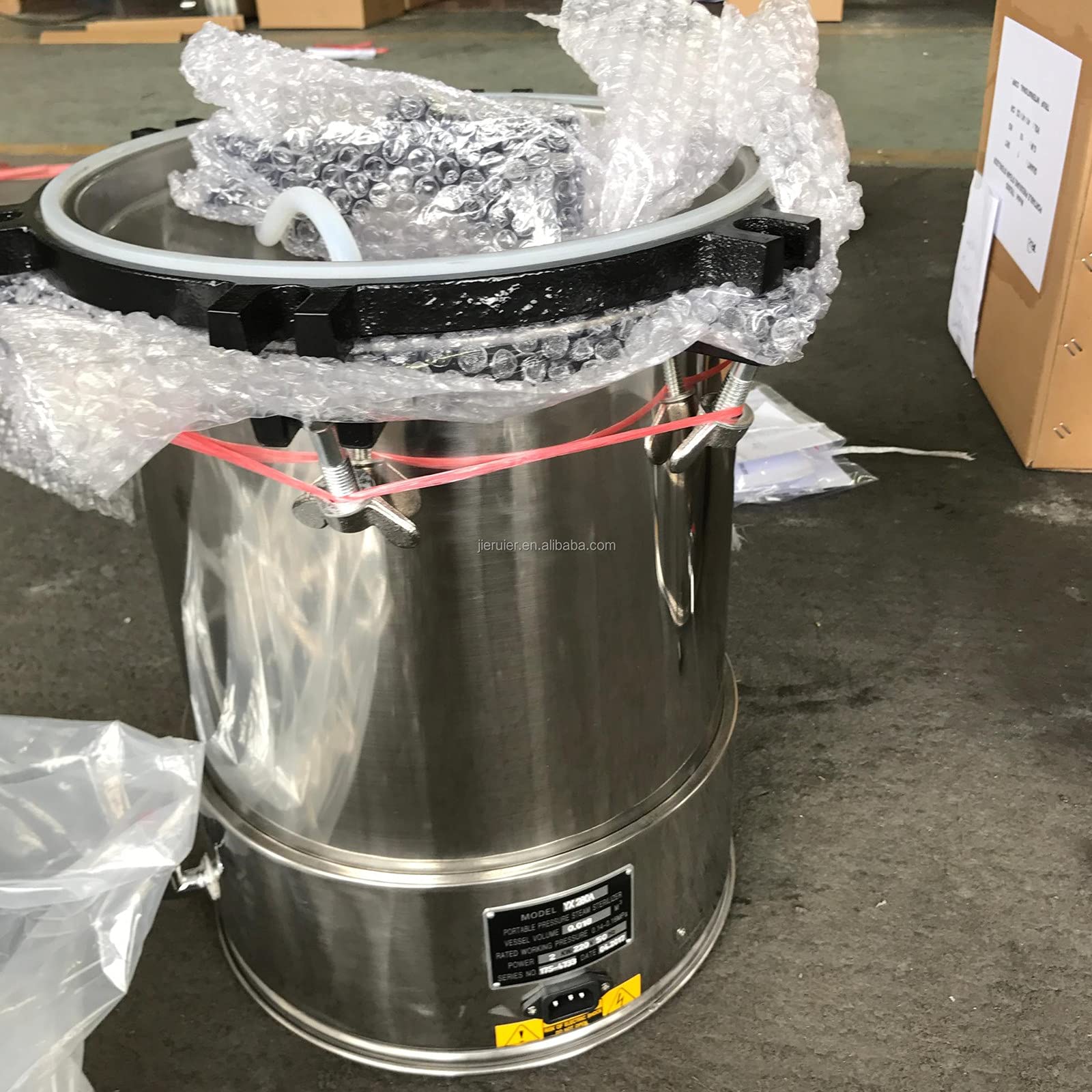 24L Portable Stainless Steel Electric Pressure Steam Sterilizer Autoclave Machine with Pressure Gauge - YX-24LD for Home, Clinic, Tattoo & Nail Salon Sterilization