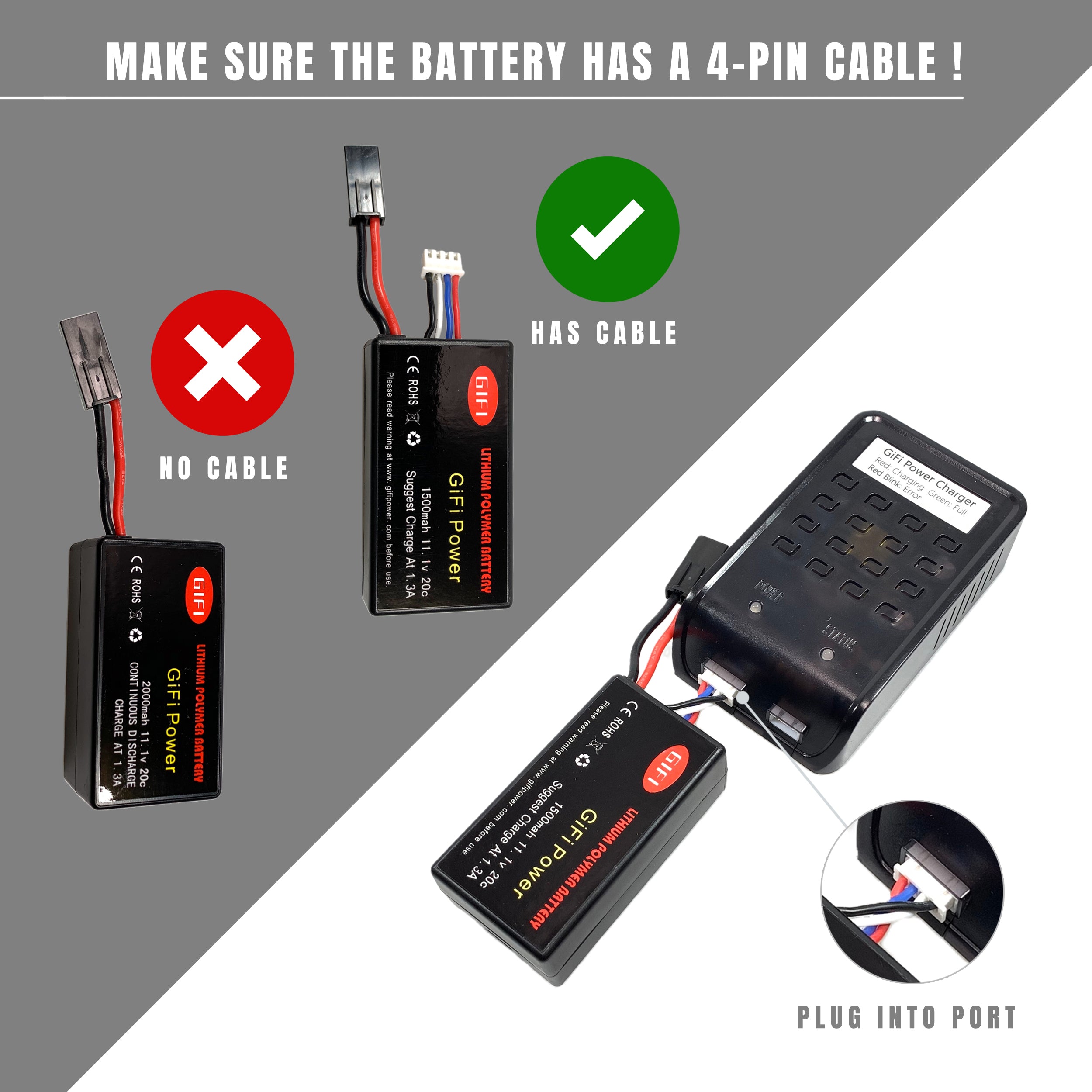 Premium Drone Balance Charger with Adapter Converter - Compatible with Parrot AR 1.0/2.0 2000mAh & 2300mAh Batteries - Fast Charging Kit for DJI, Parrot Drones - Perfect for Aerial Photography, Racing & Outdoor Adventures