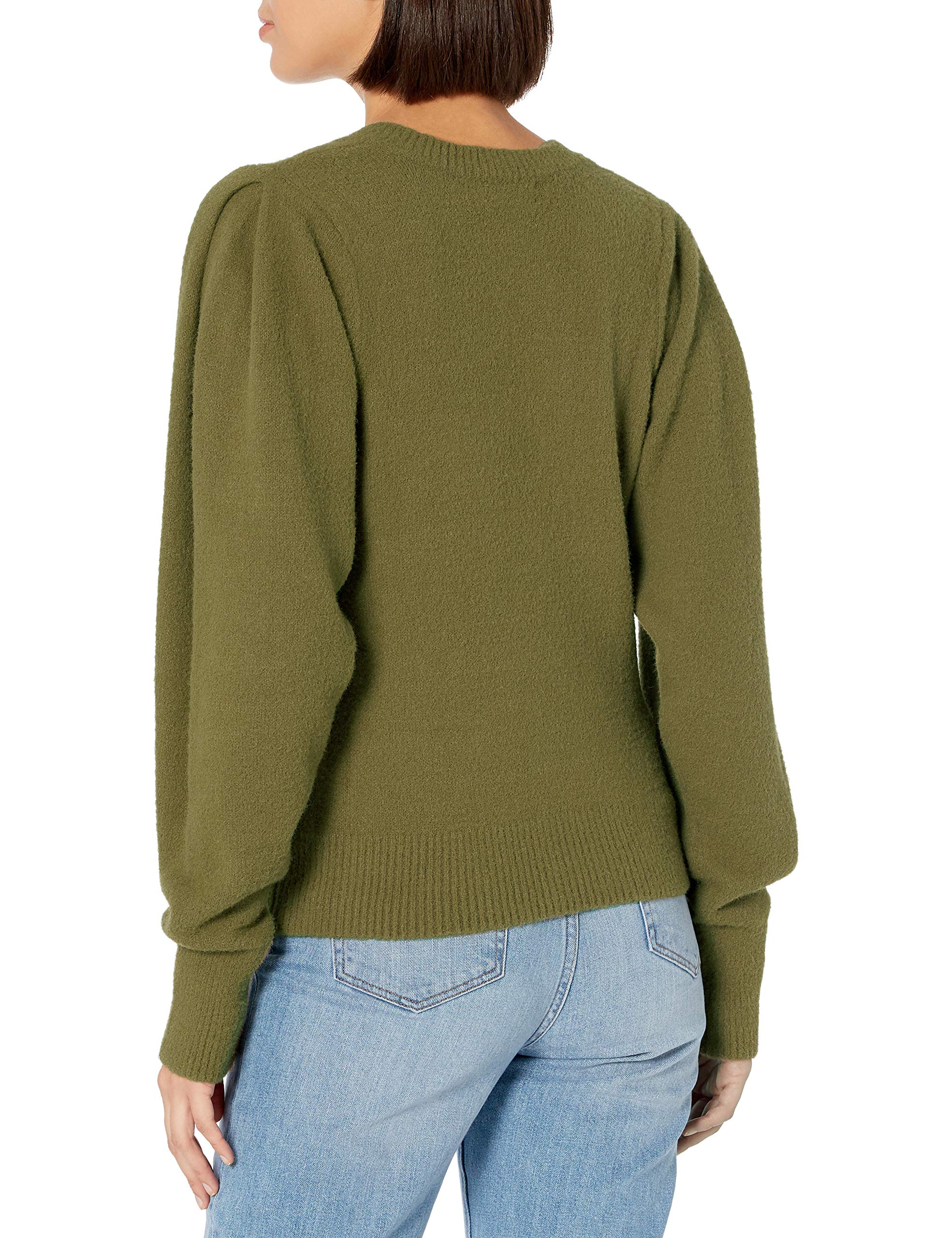The Drop Women's Edith Pleated-Shoulder V-Neck Sweater | Soft Knit Pullover for Fall & Winter | Perfect for Office Wear, Date Nights & Casual Outfits