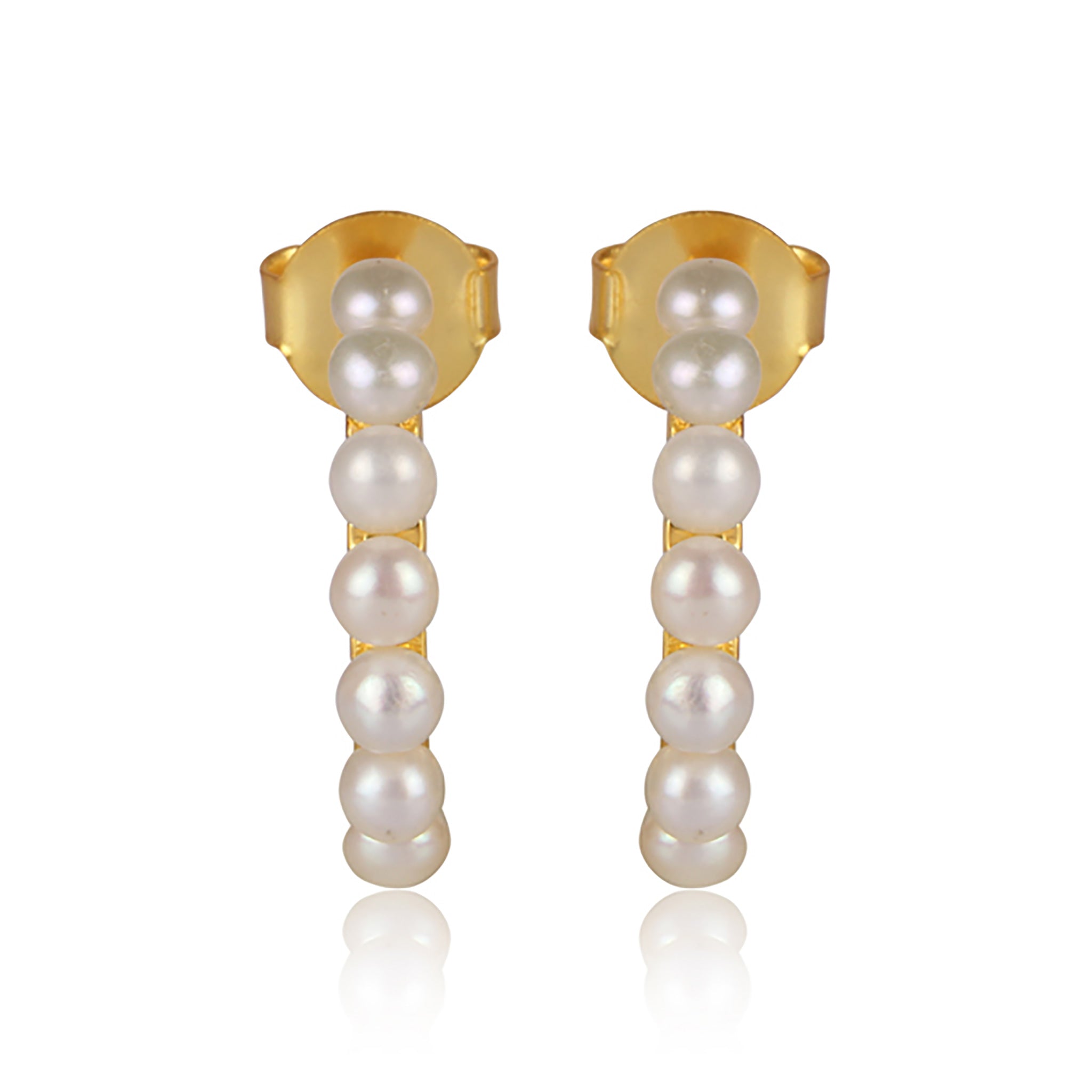 Luna Pearl Hoop Earrings for Women - Elegant Dangle Drop Earrings for Party, Wedding & Everyday Wear