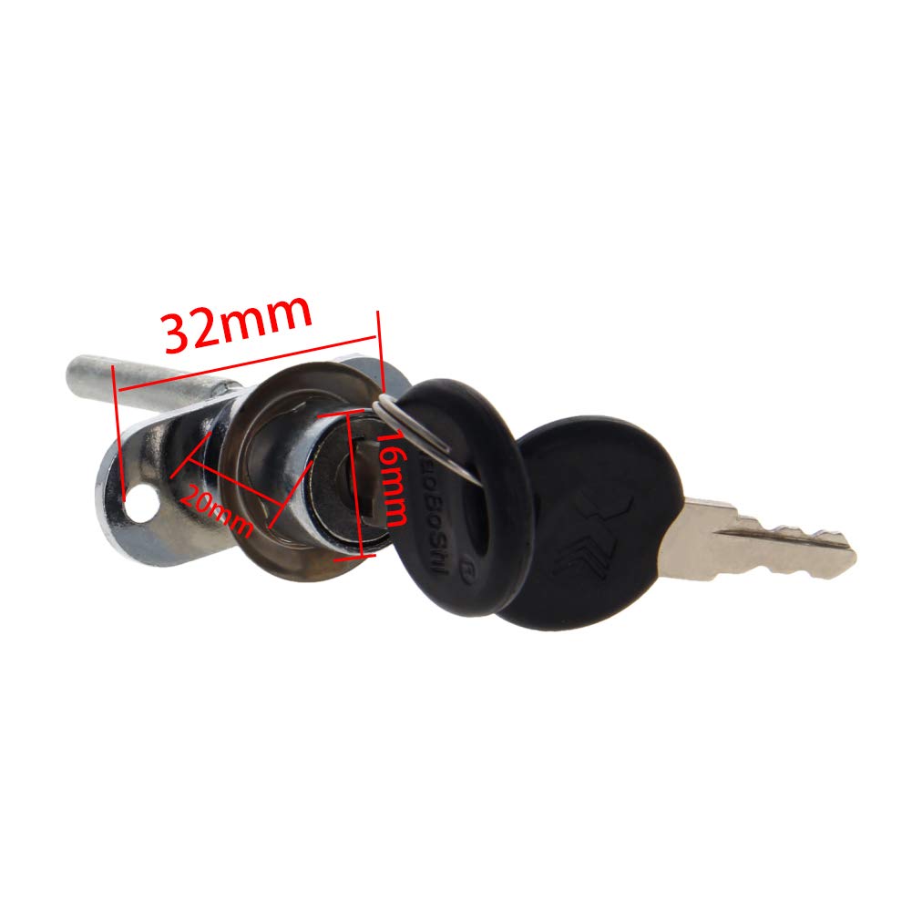 MroMax 32mm Thread Cylinder Cam Lock with Key - Secure Cabinet & Drawer Lock Accessories for Home, Office, and Storage Boxes (1 Piece)