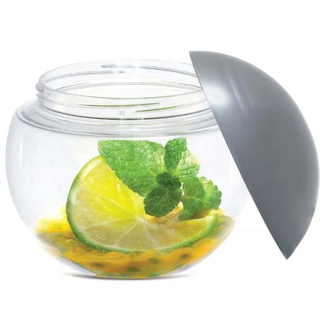 Comatec Kosmo Sphere + Lid 6.7oz Airtight Food Storage Container for Meal Prep, Snacks & Leftovers | BPA-Free Plastic Kitchen Organizer