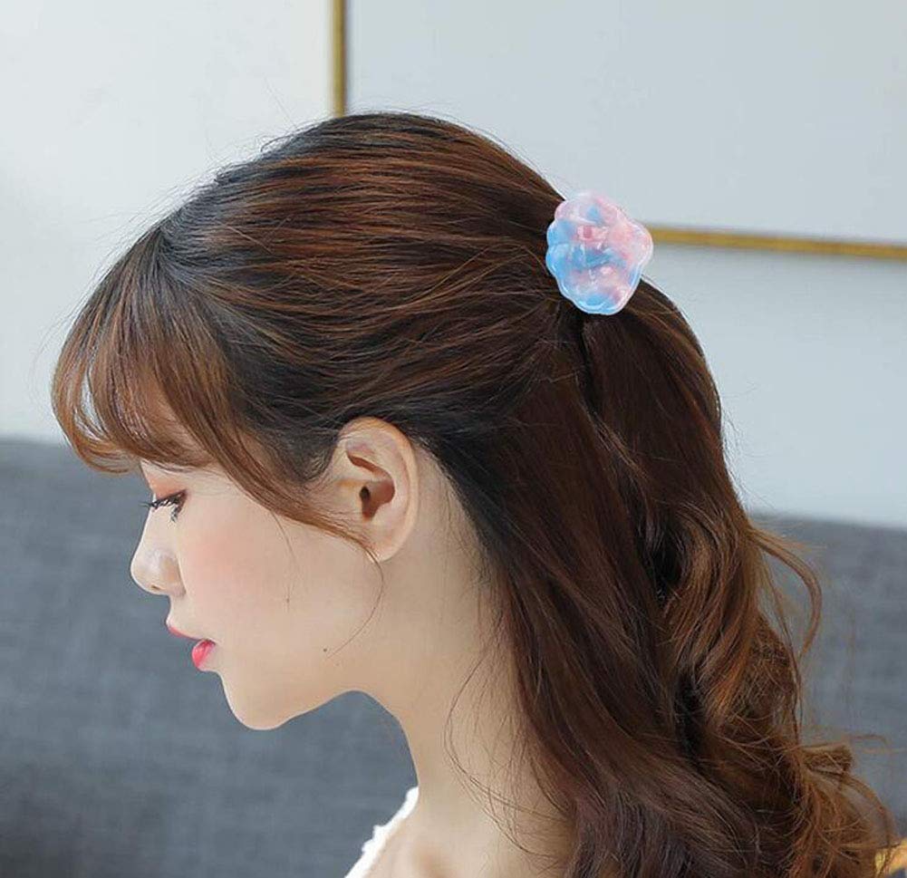 6PCS Mini Shell Hair Clips for Women - Cute Resin Hair Claws for Beach & Party