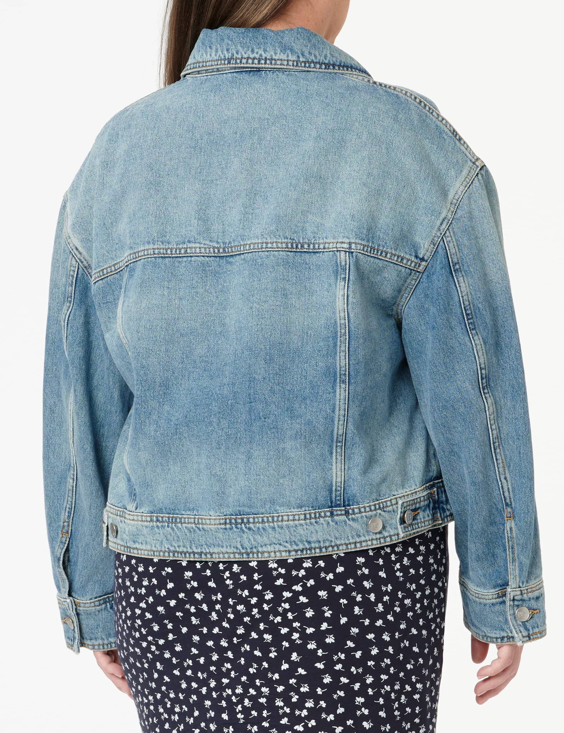 BOSS Women's Denim Jacket - Classic Flat Front Design for Casual Wear & Layering | Perfect for Office, Weekend Outfits & Spring/Fall Fashion