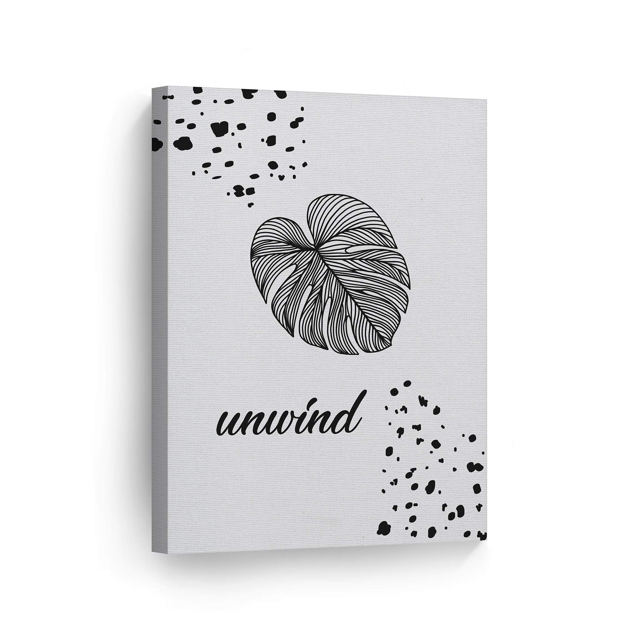 Smile Art Bathroom Canvas Print - Black & White Wall Decor for Home