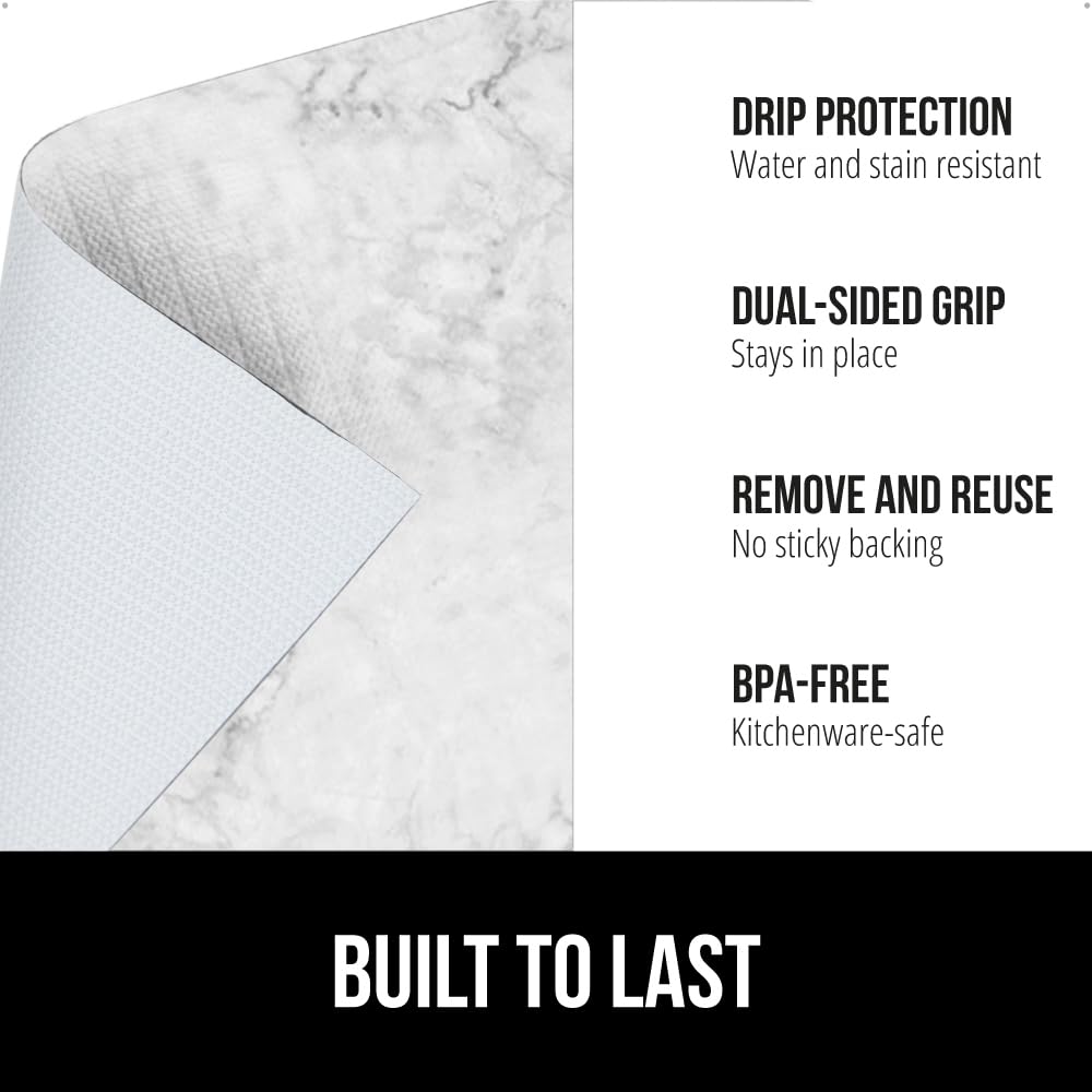 GORILLA GRIP Non-Slip DripGuard Drawer & Shelf Liner - BPA Free Kitchen Cabinet Liner, Bathroom Drawer Protector (17.5