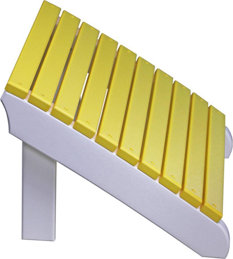 Premium Yellow Recycled Plastic Deluxe Adirondack Footrest - Eco-Friendly Outdoor Lounge Chair Accessory for Patio, Garden & Poolside Relaxation