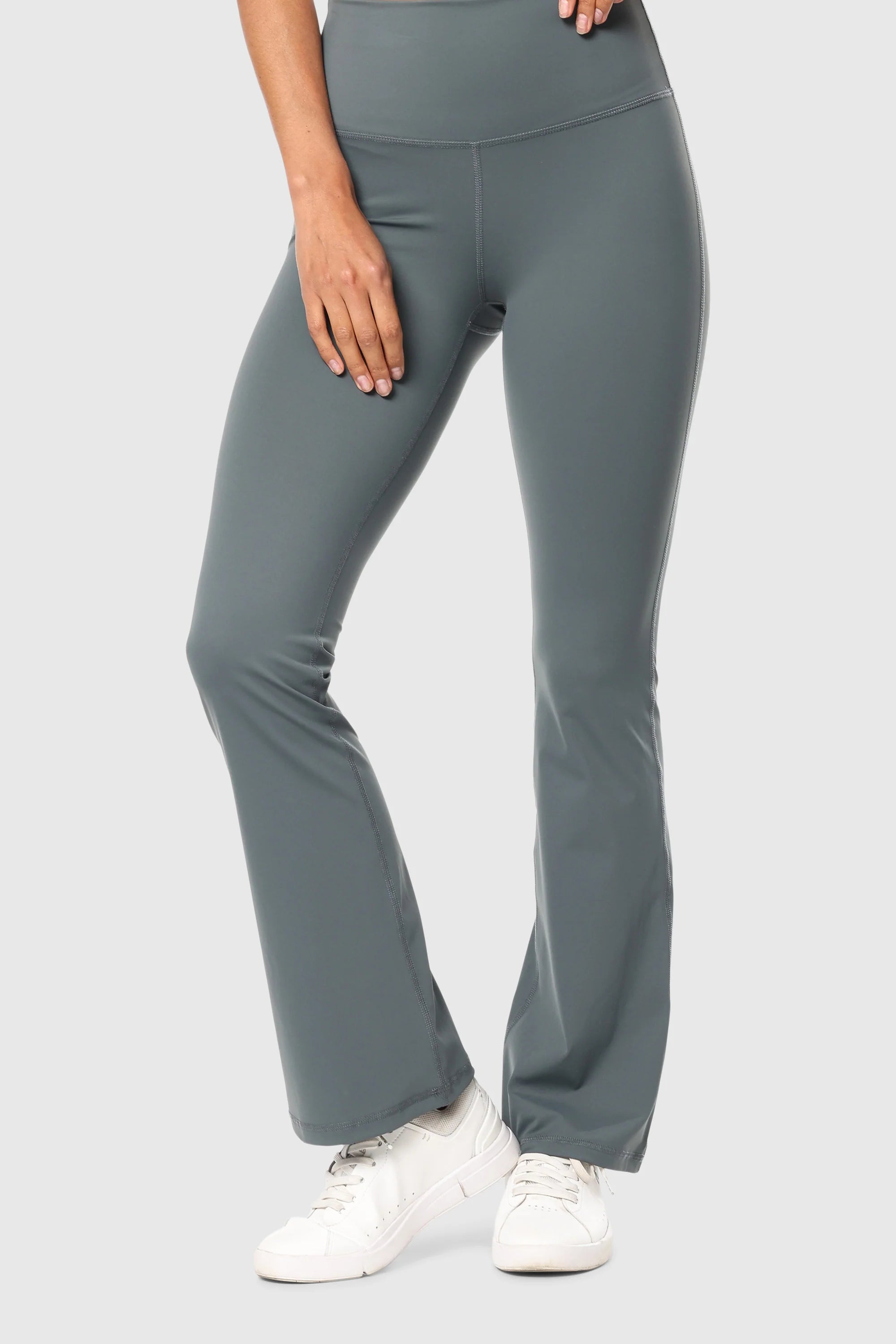 High Waist Flared Leggings for Women - Stretchy Black Yoga Pants with Side Pockets | Perfect for Yoga, Workouts & Casual Wear