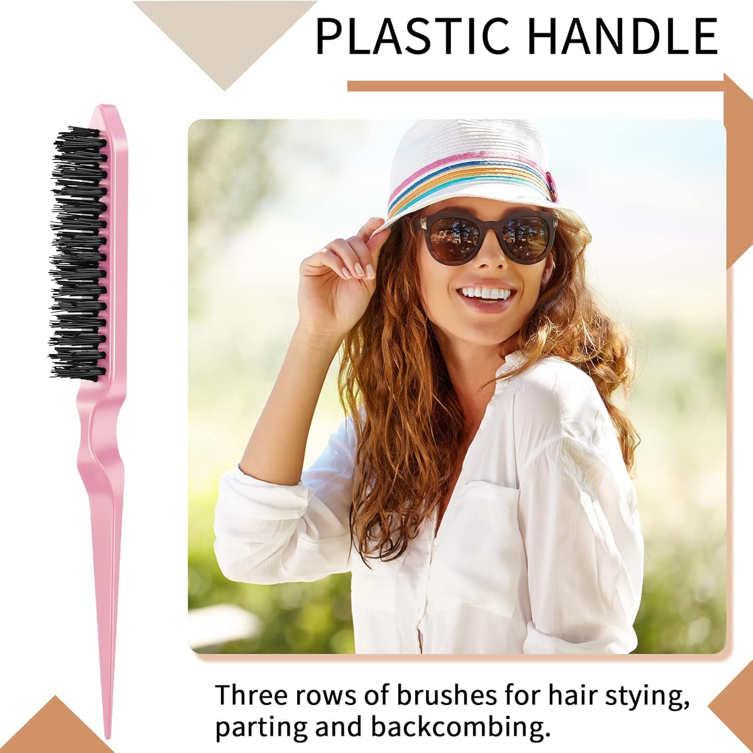 4Pcs French Braid Maker Hair Styling Tools - Hair Braid Bun Maker & Ponytail Accessories with Hair Teasing Brush - Perfect for DIY Salon Hairstyles, Parties, Weddings and Everyday Styling