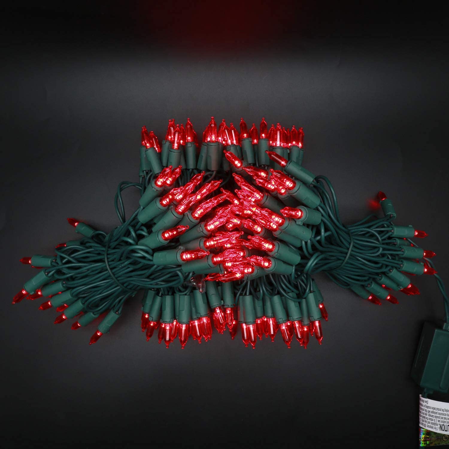 200 Count Red LED Christmas Lights - 66 ft Green Wire UL Certified Commercial Grade Holiday String Light Set for Indoor & Outdoor Decorations, Parties, and Festive Events