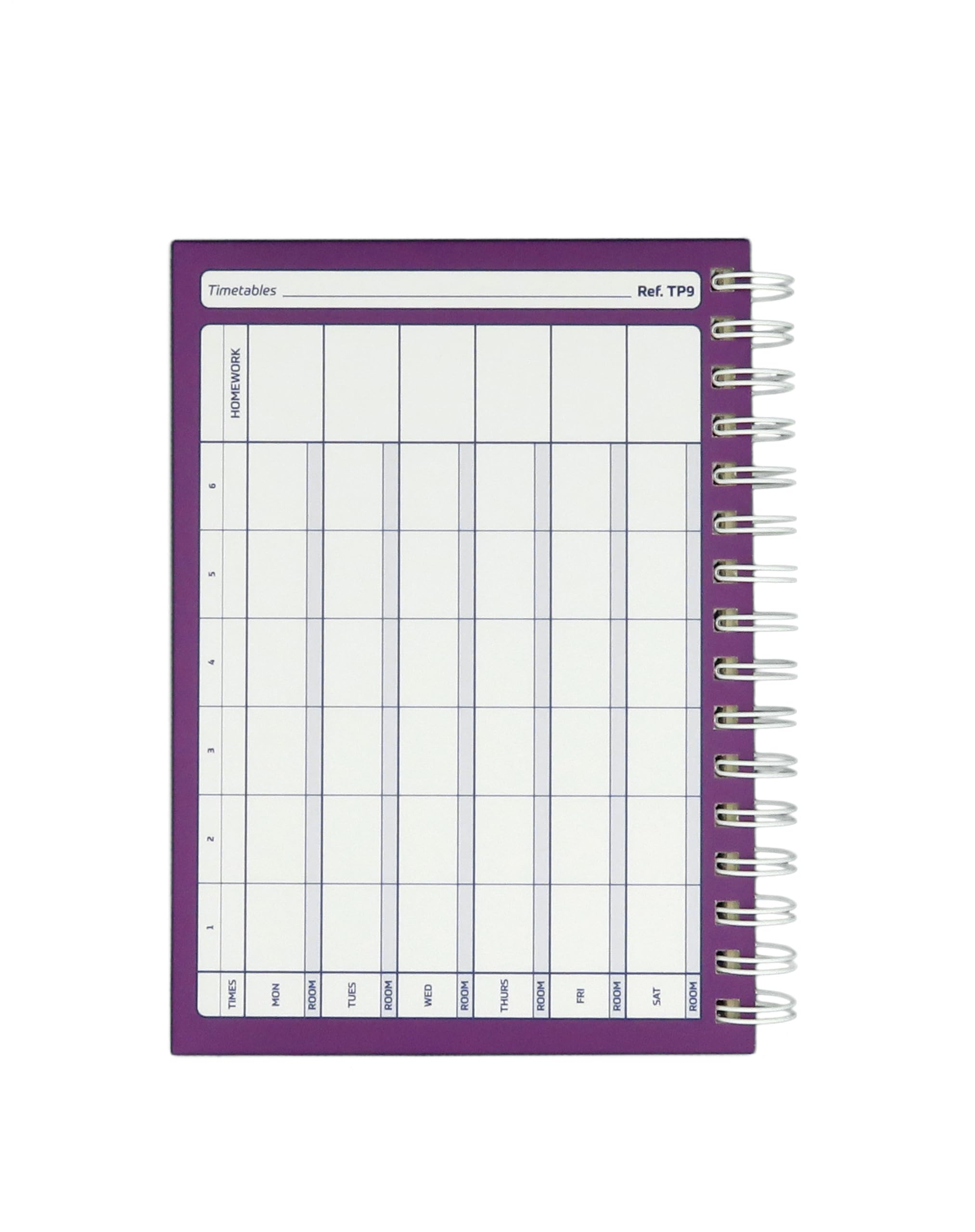 2025-2026 Teacher Planner A5 Size - 6 Period Purple Lesson Plan Book (TP9-P) for Classroom Organization & Daily Lesson Planning