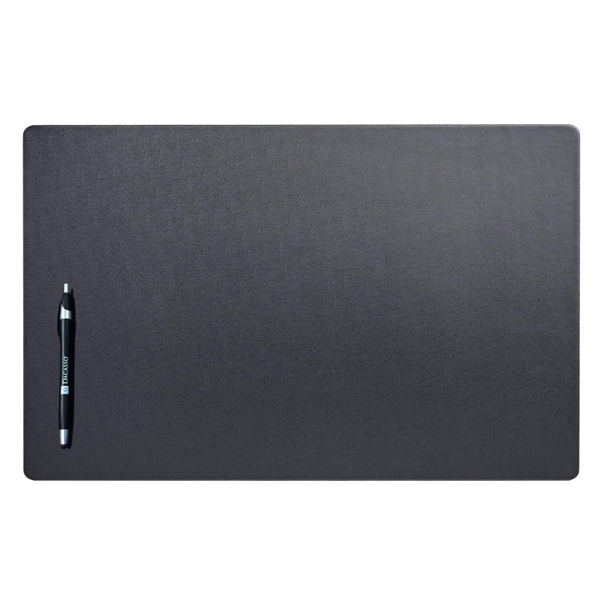 Premium DACASSO Leatherette Conference Table Pad - Luxury Leather Desk Blotter for Writing & Office Decor - Padded Executive Desk Surface Protector (Black, 22” x 14”) - Perfect for Home Office, Conference Rooms & Professional Workspaces
