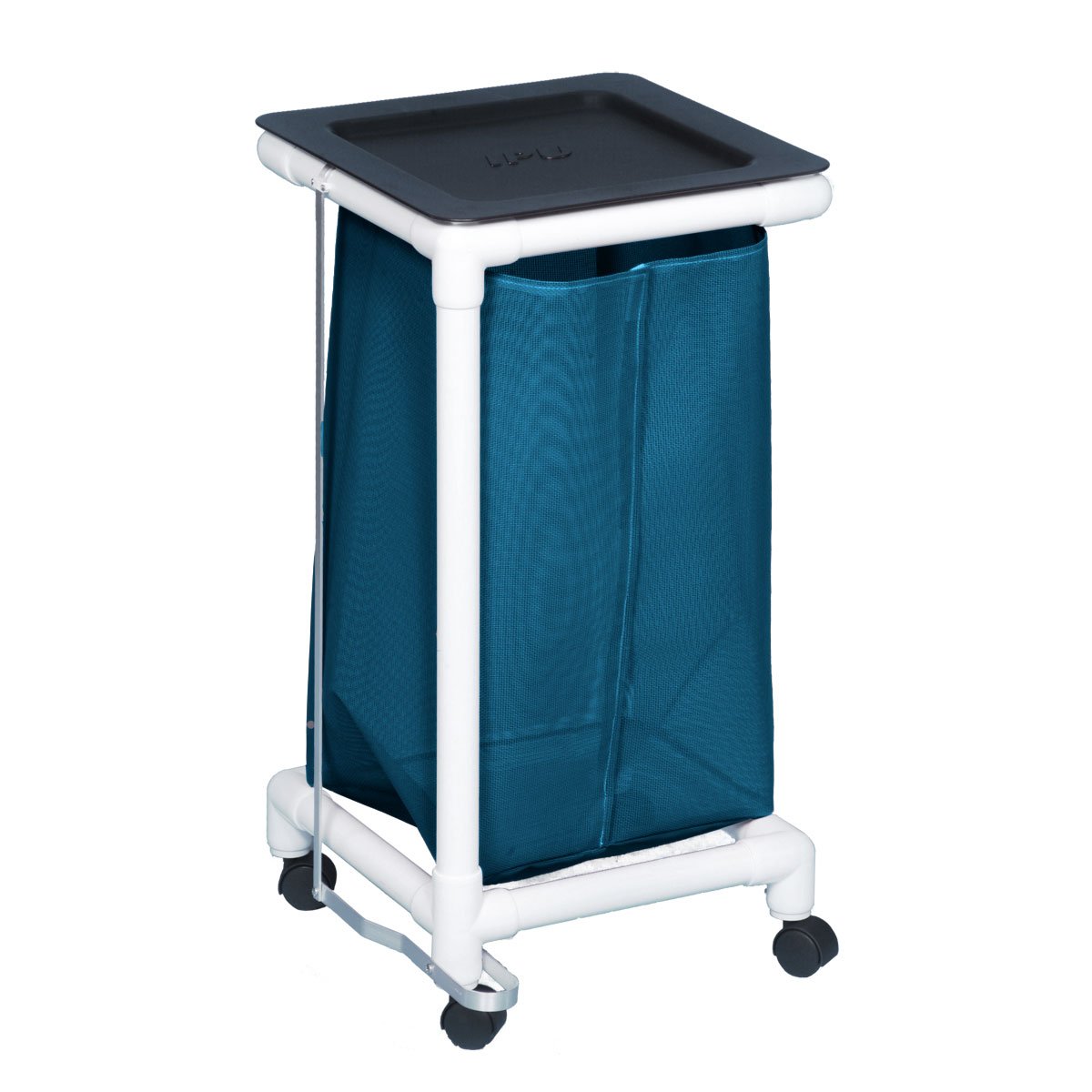Teal Mesh Laundry Hamper with Foot Pedal - Single Linen Clothes Hamper Basket for Bedroom, Bathroom, and Dorm Organization