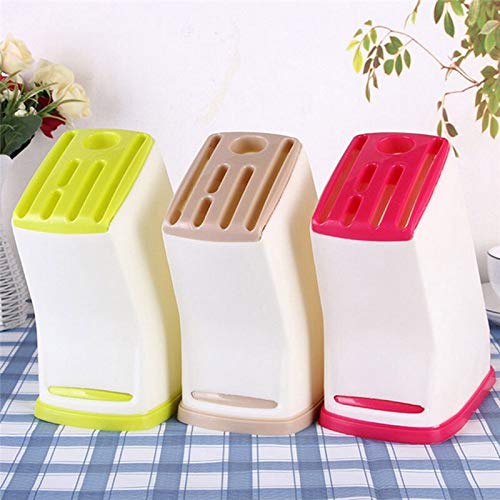 Gray Plastic Kitchen Knife Holder - Multifunctional Storage Rack for Knives & Kitchen Tools | Compact Countertop Organizer for Home Chefs & Cooking Enthusiasts | Perfect for Small Kitchens, Food Prep Stations & Cooking Classes