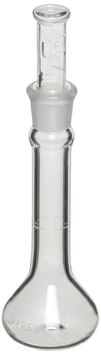 Corning Pyrex 5640-3L 3L Borosilicate Glass Volumetric Flask - Class A, Heavy Duty, Flat Bottom, ±1.0mL Accuracy with Standard Taper Stopper - Ideal for Chemistry Labs, Scientific Research & Industrial Applications