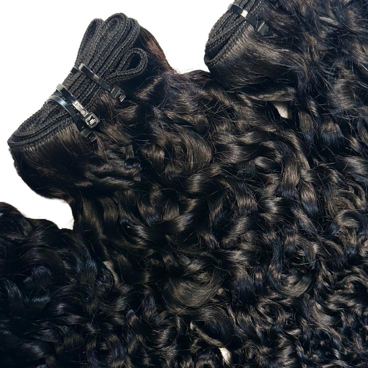 100% Human Hair Bundles with Natural Curly Texture - Bulk Wholesale Deals for Salon & Styling | Perfect for Weaves, Extensions & Protective Hairstyles