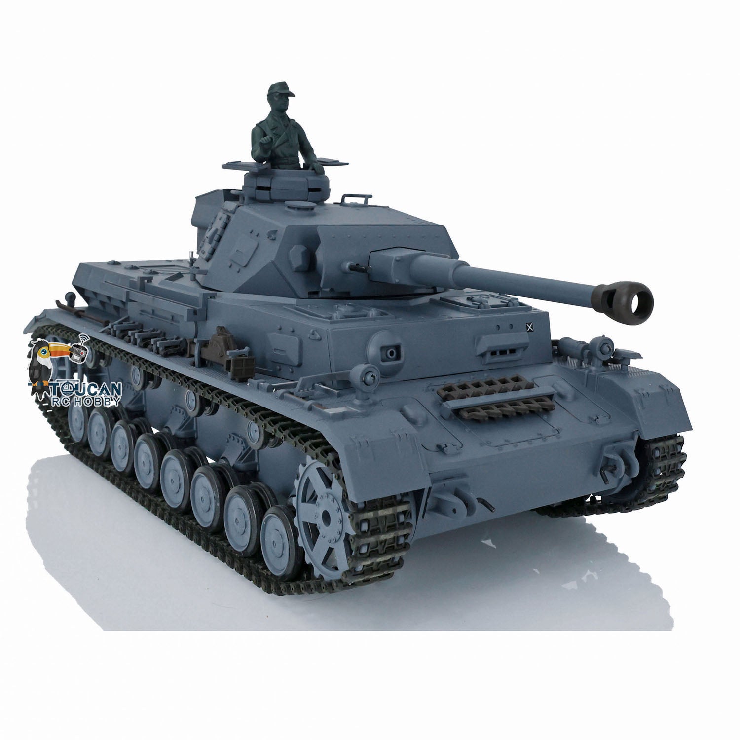 Henglong 1/16 Scale 7.0 Radio Control Tank 3859 - German Panzer IV F2 RC Model with 360° Rotating Turret, Steel Gearbox & Infrared Battle System - Perfect for Military Enthusiasts, Collectors and RC Hobbyists