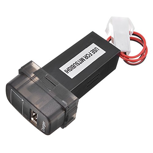 LTEFTLFL JZ5002-1 2.1A USB Car Battery Charger with Voltage Display - Compatible with Mitsubishi Vehicles | Perfect for Road Trips & Emergency Power Backup