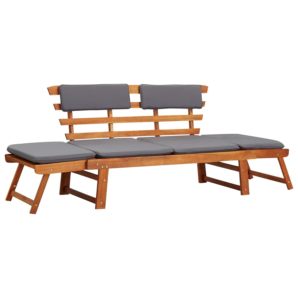 2-in-1 Patio Daybed & Outdoor Convertible Sofa - 74.8