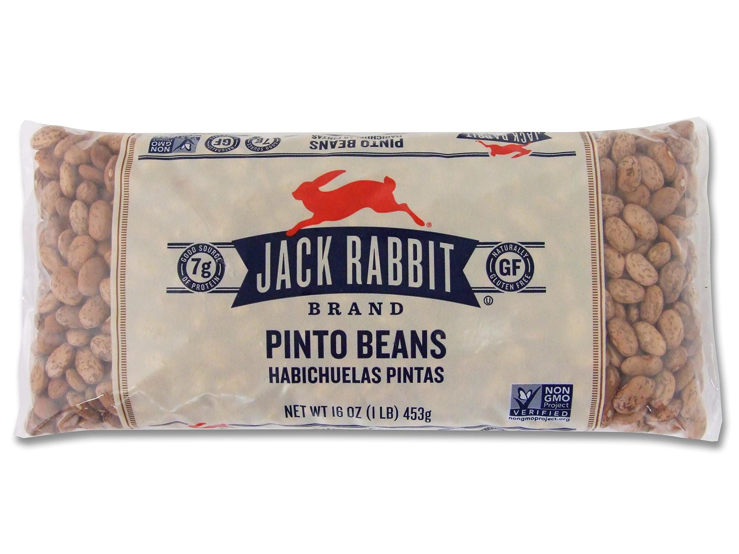 Jack Rabbit Pinto Beans 16oz (2-Pack) - Perfect for Soups & Salads