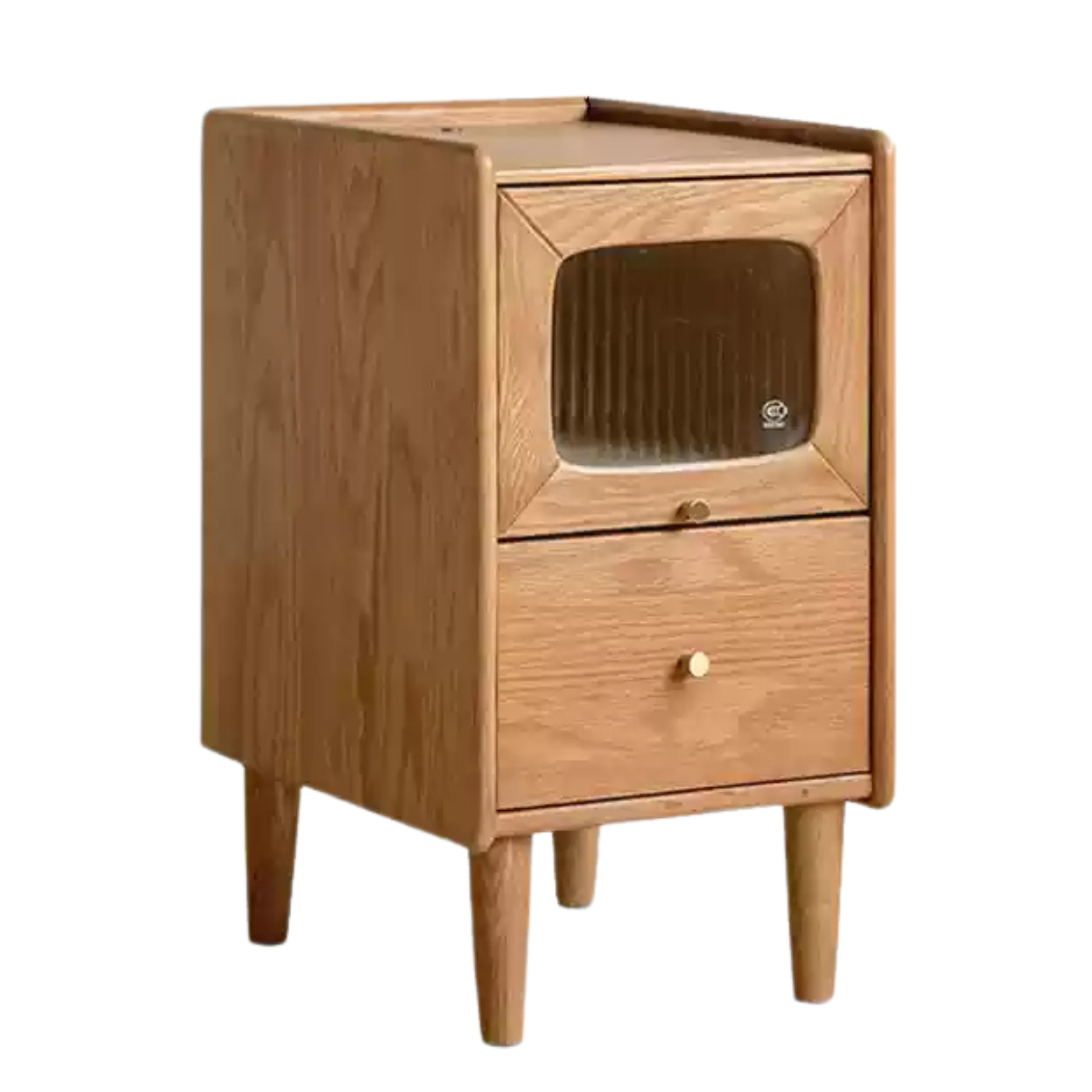 11.8x15.7x21.6 inch / 30x40x55cm / Natural wood color / bedside table no light