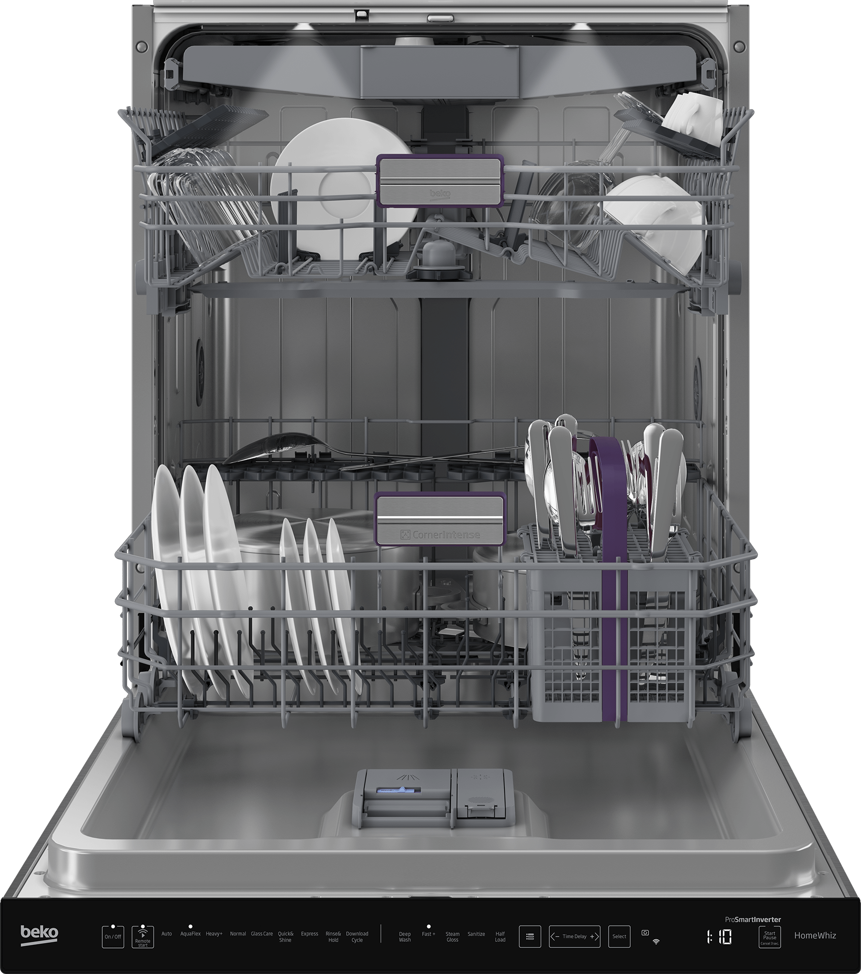 Beko DDT39434XIHC2 Tall Tub Dishwasher - 16 Place Settings, 39 dBA Ultra Quiet - Perfect for Large Families & Entertaining Guests