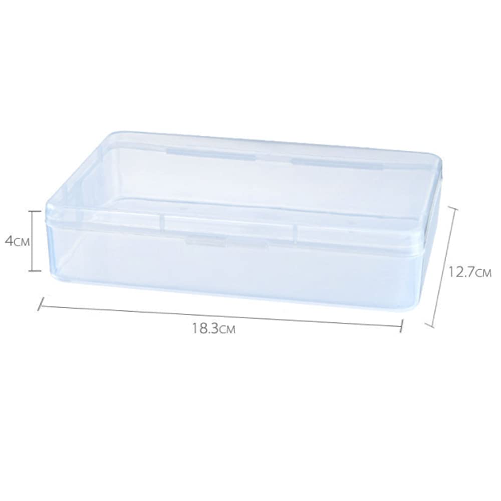 1Pcs Clear Plastic Storage Case Organizer - Reusable Keeper Folder for Face Masks, Portable Storage Box for Pollution Prevention (18.3x12.7x4cm) - Perfect for Travel, Office, and Home Organization