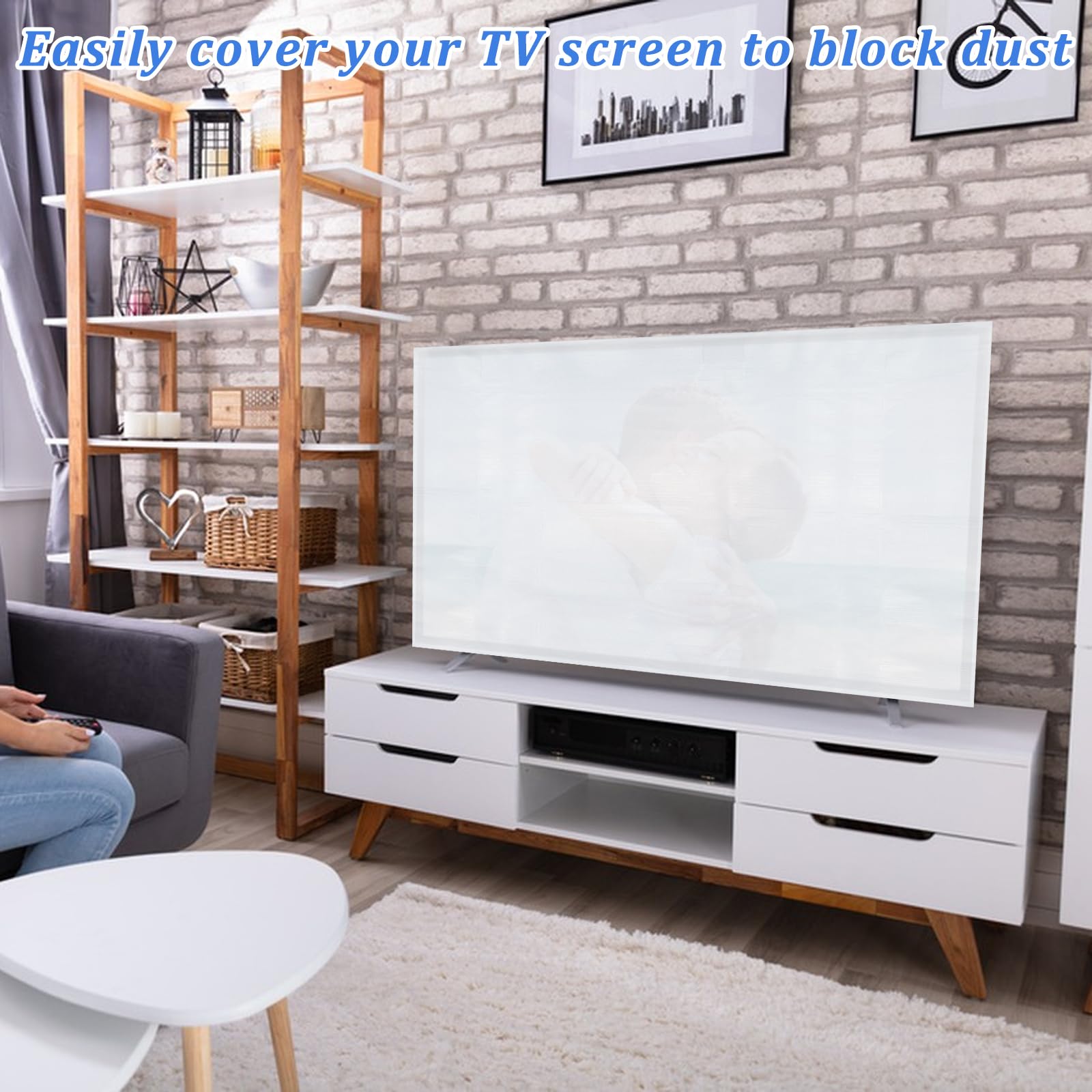 4 Pack Foam Flat Screen TV Covers for Moving - Protective Covers Fits 36