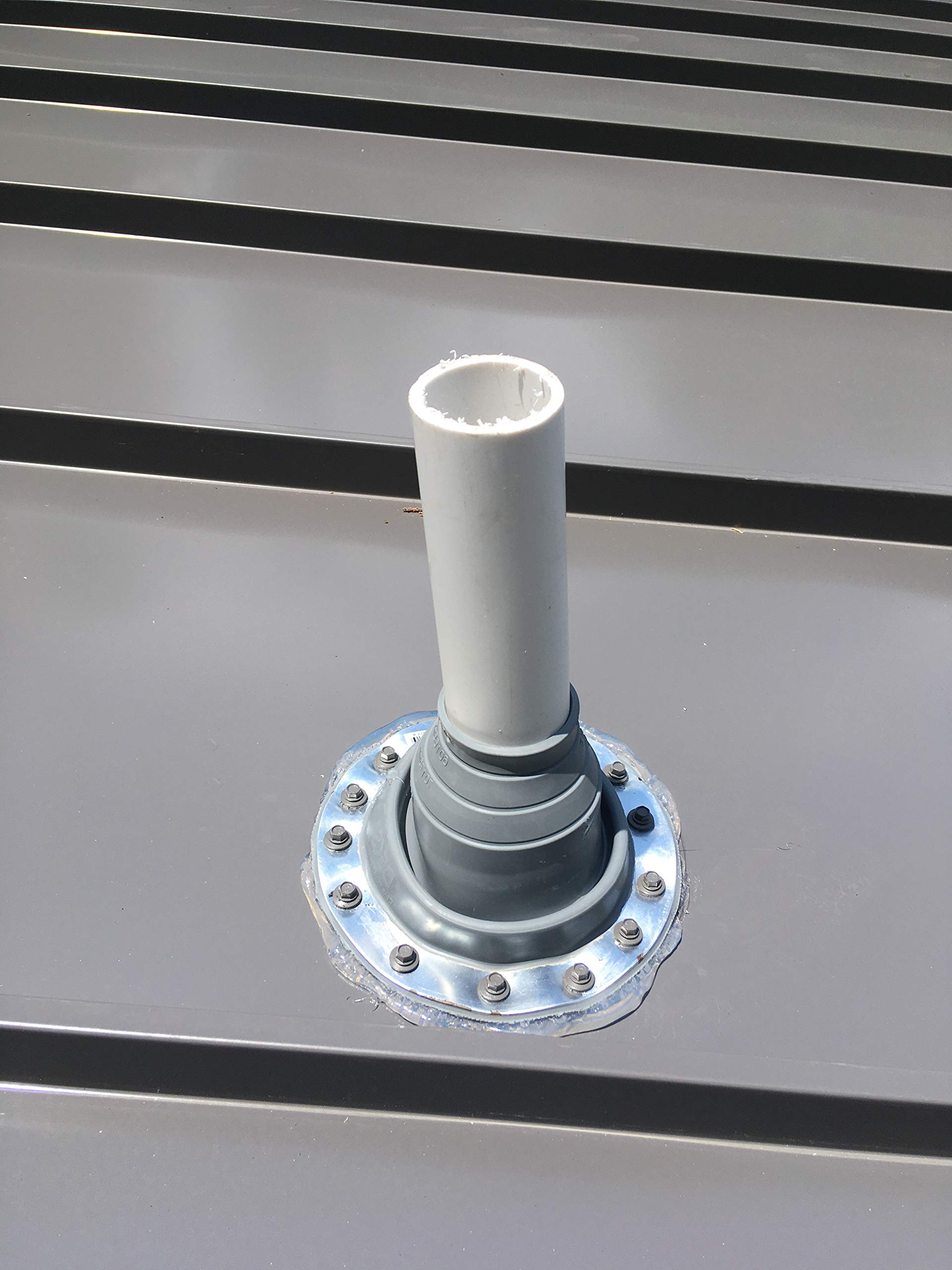 EAGLE 1 Adjustable Silicone Roof Pipe Flashing Boot - High Temp Resistant Square Base for Roof Vents & Pipes - Perfect for Roof Leak Repairs & Weatherproofing