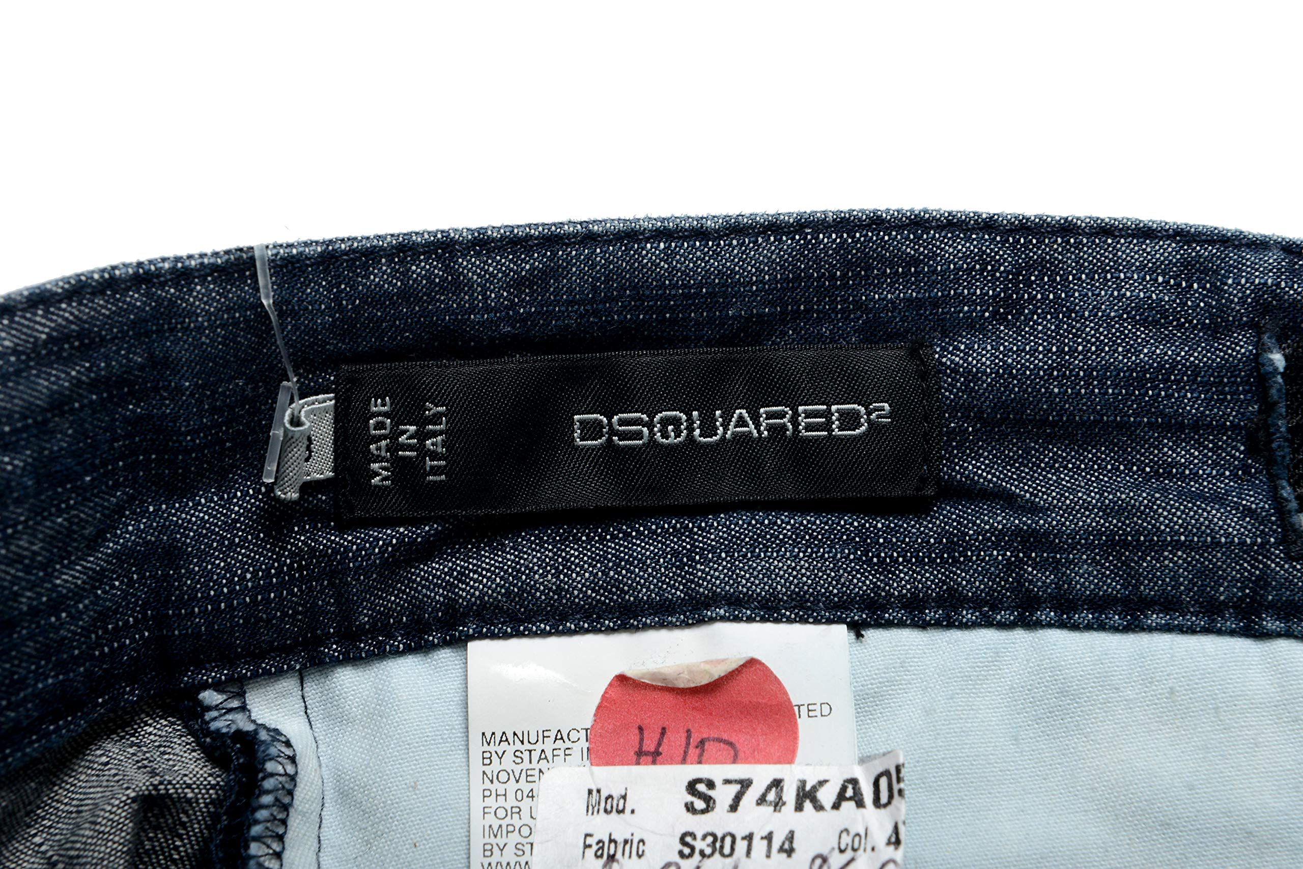 DSQUARED2 Men's Distressed Blue Pleated Casual Pants - Slim Fit Denim Jeans for Men | US 32 (IT 48) | Perfect for Streetwear, Night Out & Casual Style