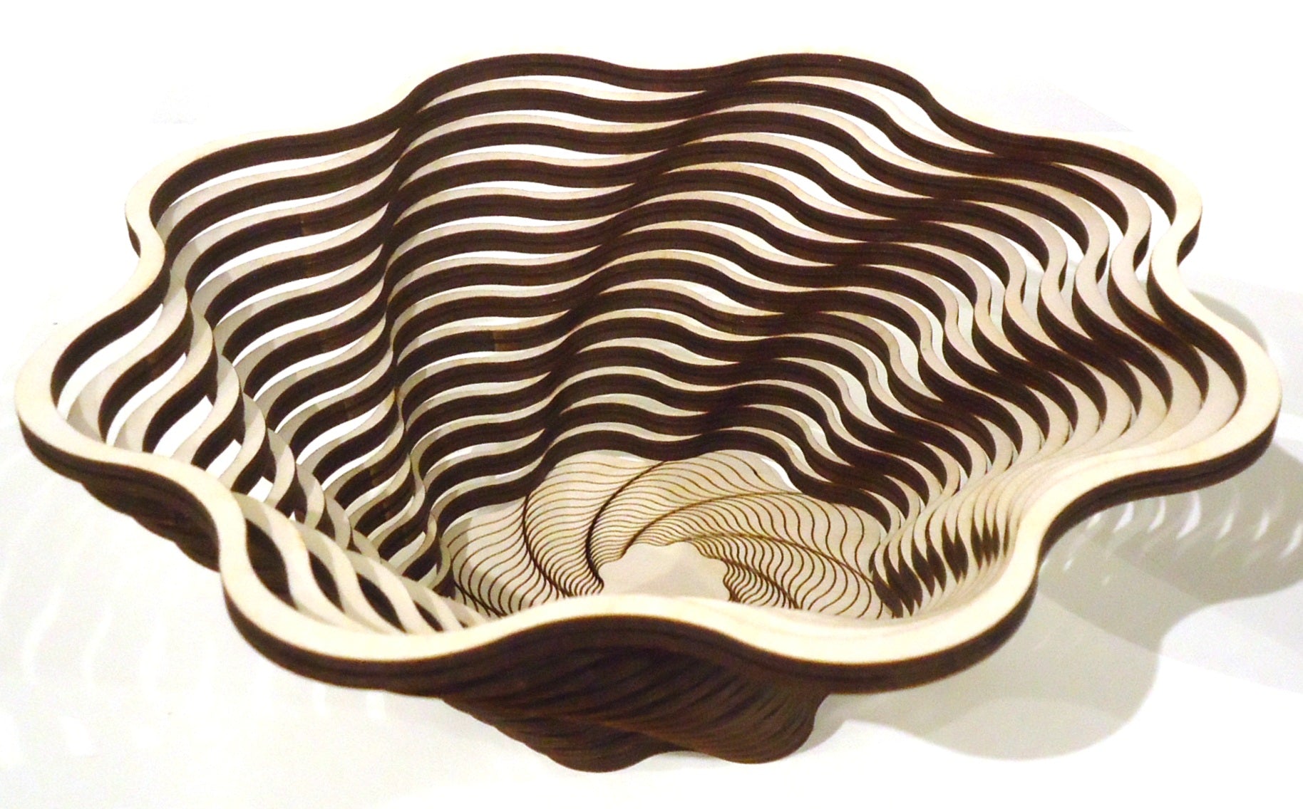 Baltic by Design 9 Bowl Spiral - Handcrafted Wooden Serving Bowl Set for Fruits, Nuts & Decor | Perfect for Dining, Entertaining & Home Decor