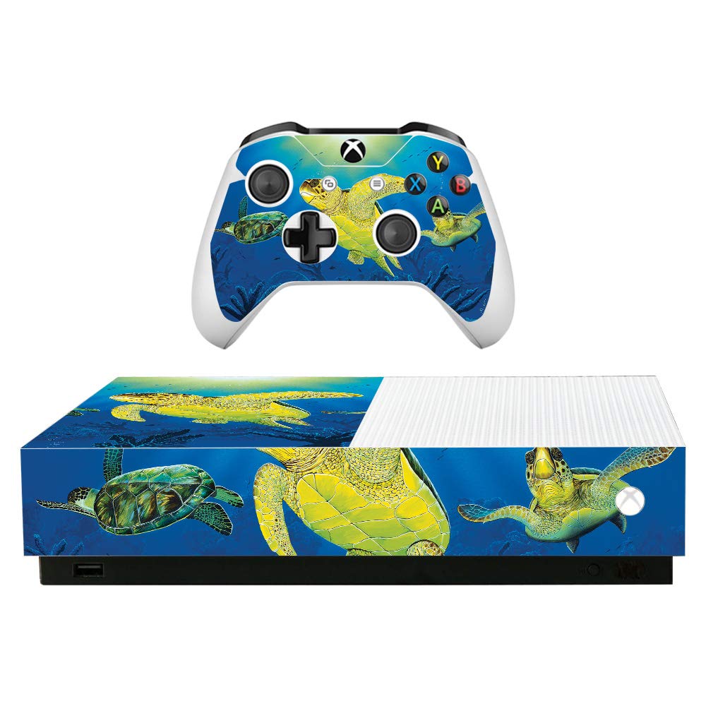 MightySkins Protective Vinyl Skin Wrap for Microsoft Xbox One S All-Digital Edition - Turtle Dreams Design | Durable, Customizable Decal Cover | Easy to Apply & Remove | Made in USA | Perfect for Gaming Setups & Personalized Console Protection
