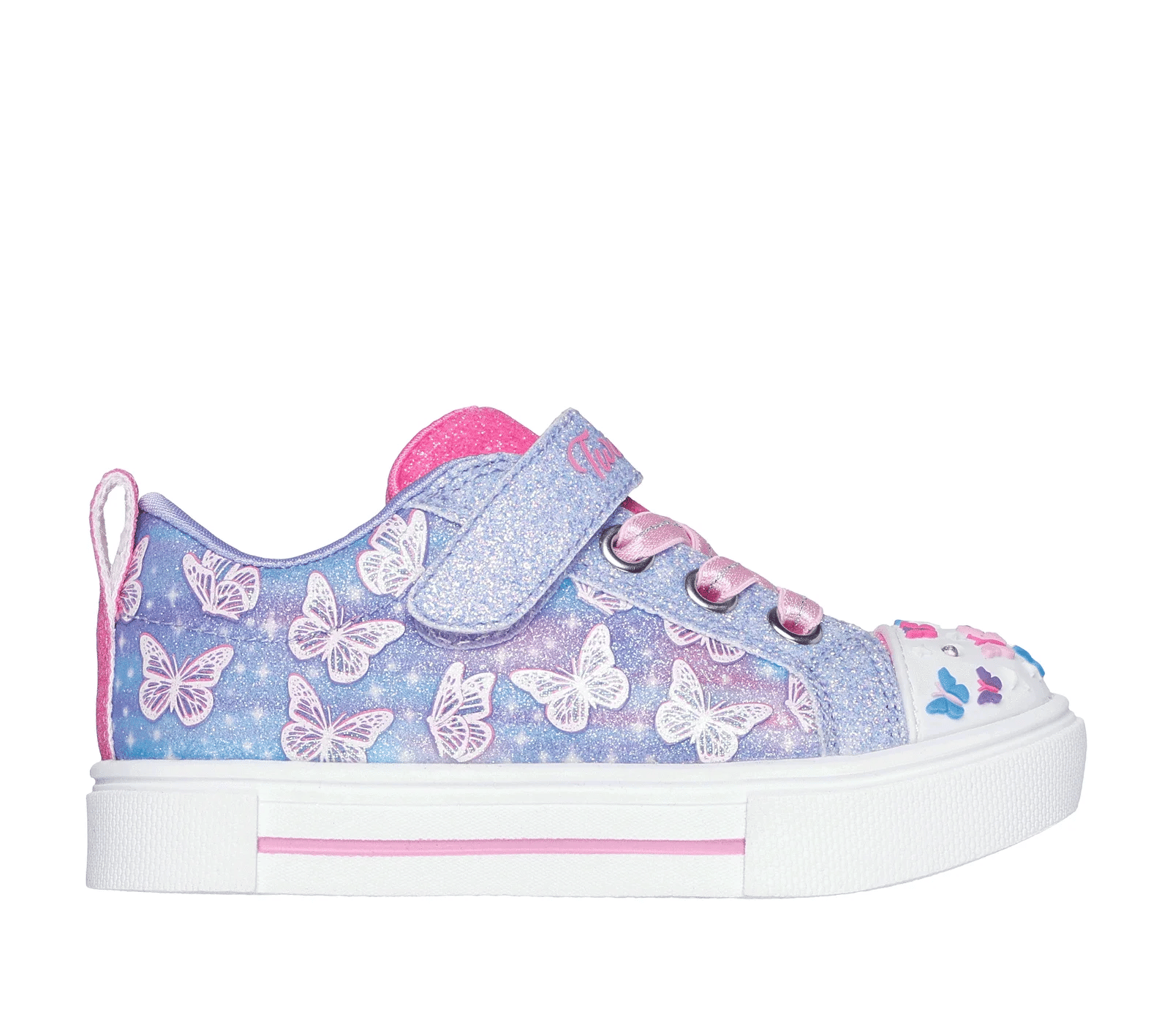Toddlers' Twinkle Toes Sparkle Shoes - Ombre Flutter Sneakers for Girls | Cute Light-Up Walking Shoes for Toddler Girls | Perfect for Playtime, Parties & Everyday Wear