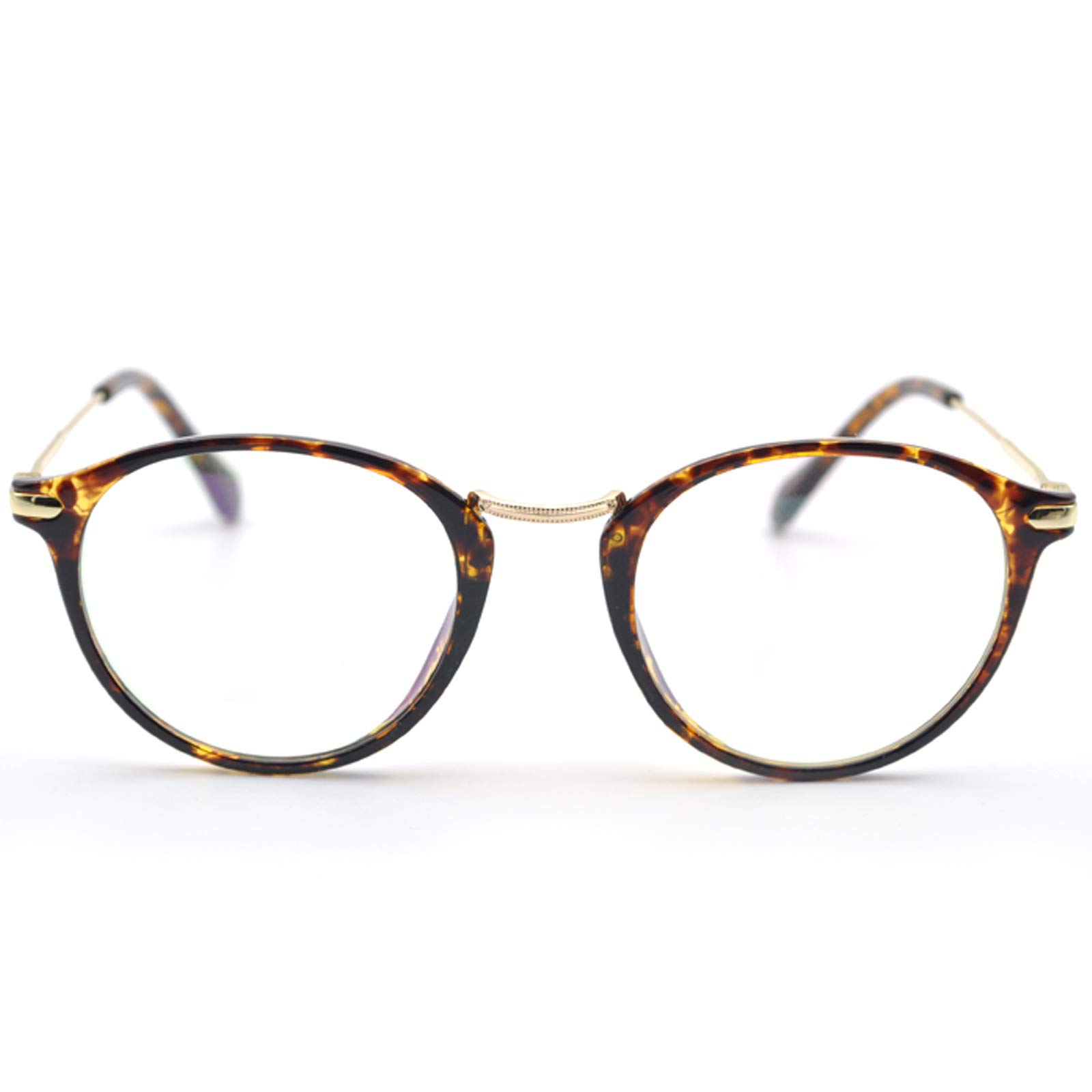 Blue Light Blocking Glasses for Women & Men - Retro Round Anti-Eyestrain Computer Gaming Glasses - UV Protection Glasses for Reading, Gaming, TV & Phone Use - Reduce Digital Eye Strain & Improve Sleep - Fashionable Unisex Frame Design (+3 Strength) - Perfect for Office Work, Nighttime Screen Use & Online Classes