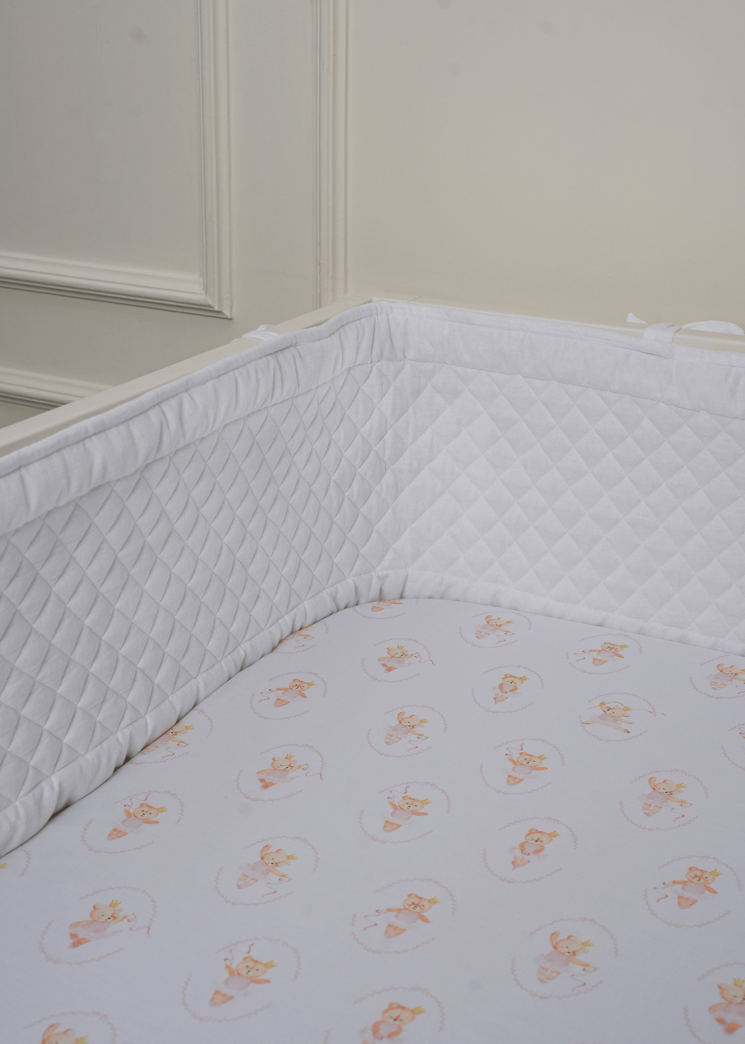 Prima Ballerina Bear Complete Cot Bedding Set with Bumper - Soft Nursery Crib Bedding for Baby Girls | Perfect for Nurseries, Baby Showers & Newborn Gifts