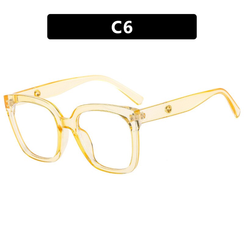 CCspace Unisex Full Rim Square Cat Eye Acetate Eyeglasses 55503 - Stylish Retro Frames for Men & Women - Perfect for Office, Reading, and Fashion Accessories