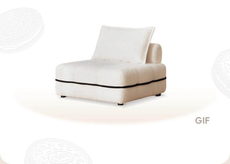 Modern Fabric Modular Sofa - Contemporary Biscuit Piedmont Design for Living Room, Lounge & Office Spaces