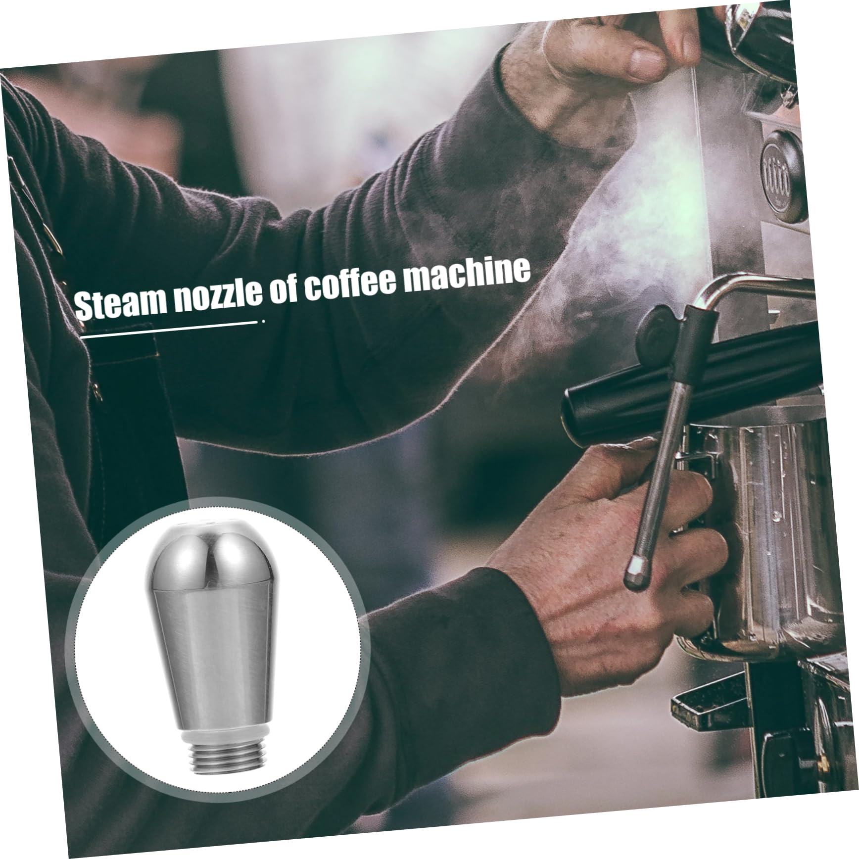 DOITOOL Stainless Steel Espresso Coffee Machine Nozzle - Reusable Steam Spout for Milk Frothing & Coffee Concentrate - Replacement Part for Espresso Makers (1PC) - Perfect for Home Baristas & Coffee Shops