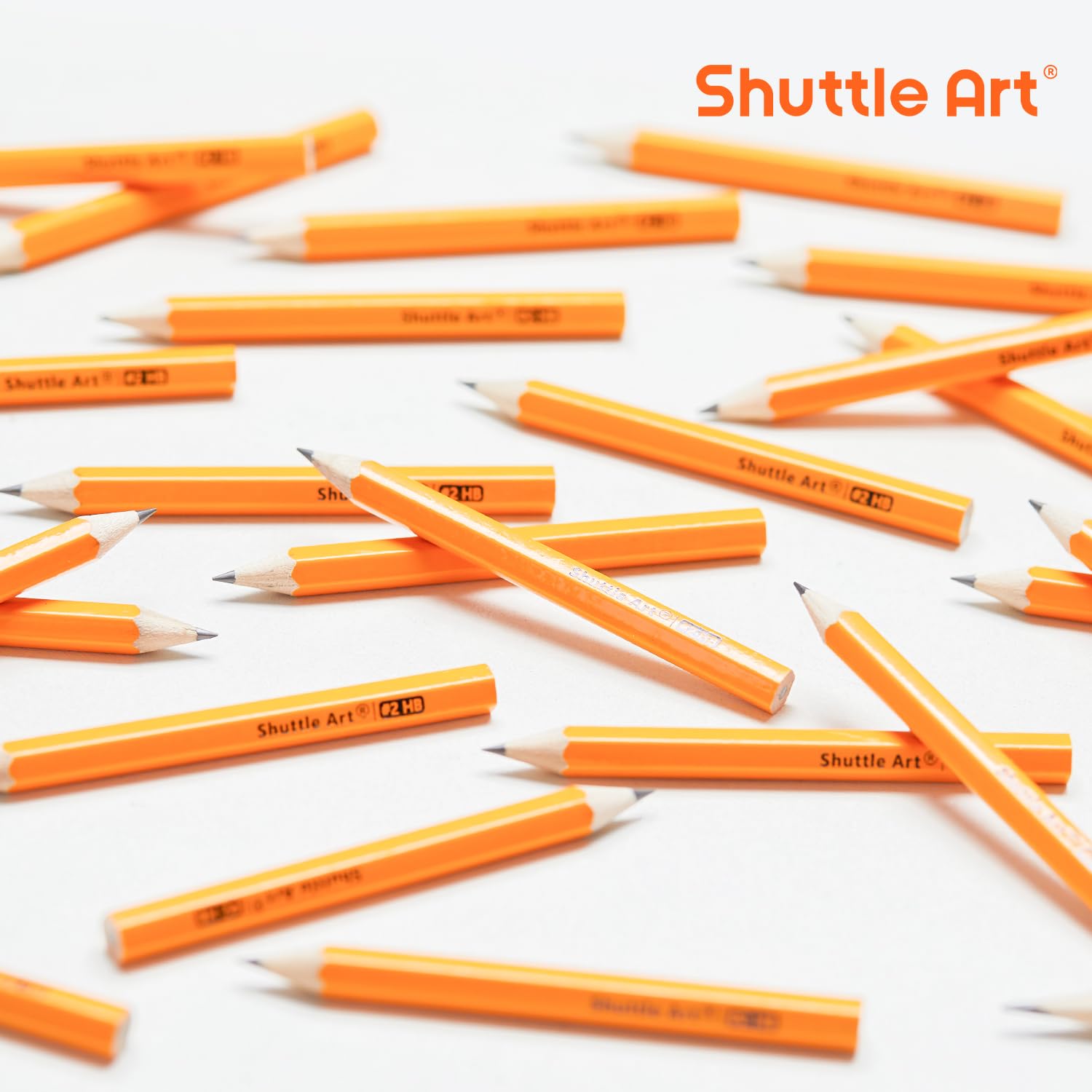 Shuttle Art 360 Pack #2 HB Golf Pencils - Bulk Wood-Cased 3.5