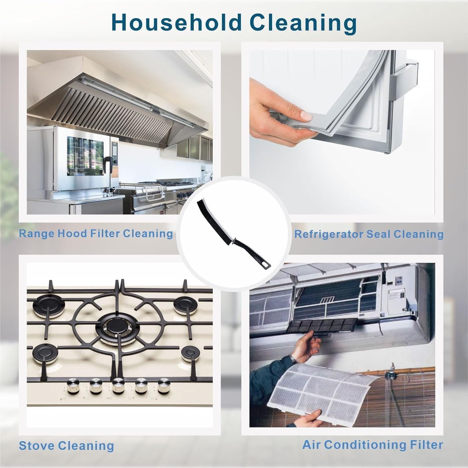 Non-Scratch Wire Dishwashing Rags with Gap Cleaning Brush - 6 Pack + 1 Brush for Stainless Steel Sinks, Pots & Pans - Multipurpose Scrubber for Wet/Dry Cleaning - Perfect for Kitchen, Countertops & Hard-to-Reach Areas