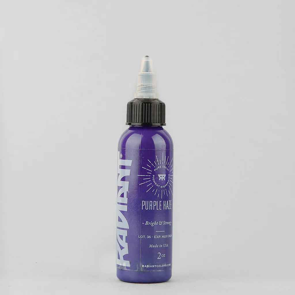 Premium Purple Haze Radiant Ink - 1 oz Bottle for Tattoo Artists & Body Art Professionals | Vibrant Temporary Tattoo Ink for DIY Body Painting & Creative Designs
