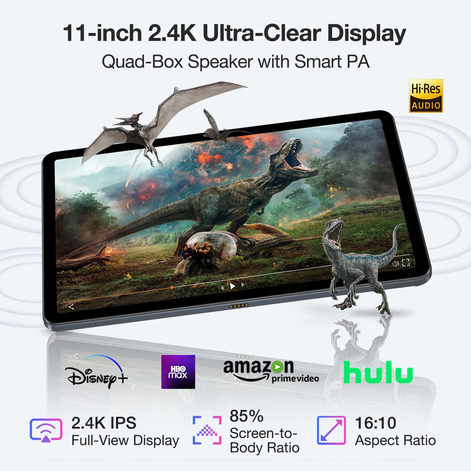 DOOGEE T30SE 2024 11-inch Android Tablet - 9GB RAM 128GB/1TB Expandable Storage, Octa-Core Processor, 2.4K Display, 8580mAh Battery, 4G LTE, Bluetooth 5.0, Dual-Band WiFi - Includes Stylus Pen, Keyboard, Mouse & Protective Case - Perfect for Work, Study, and Entertainment