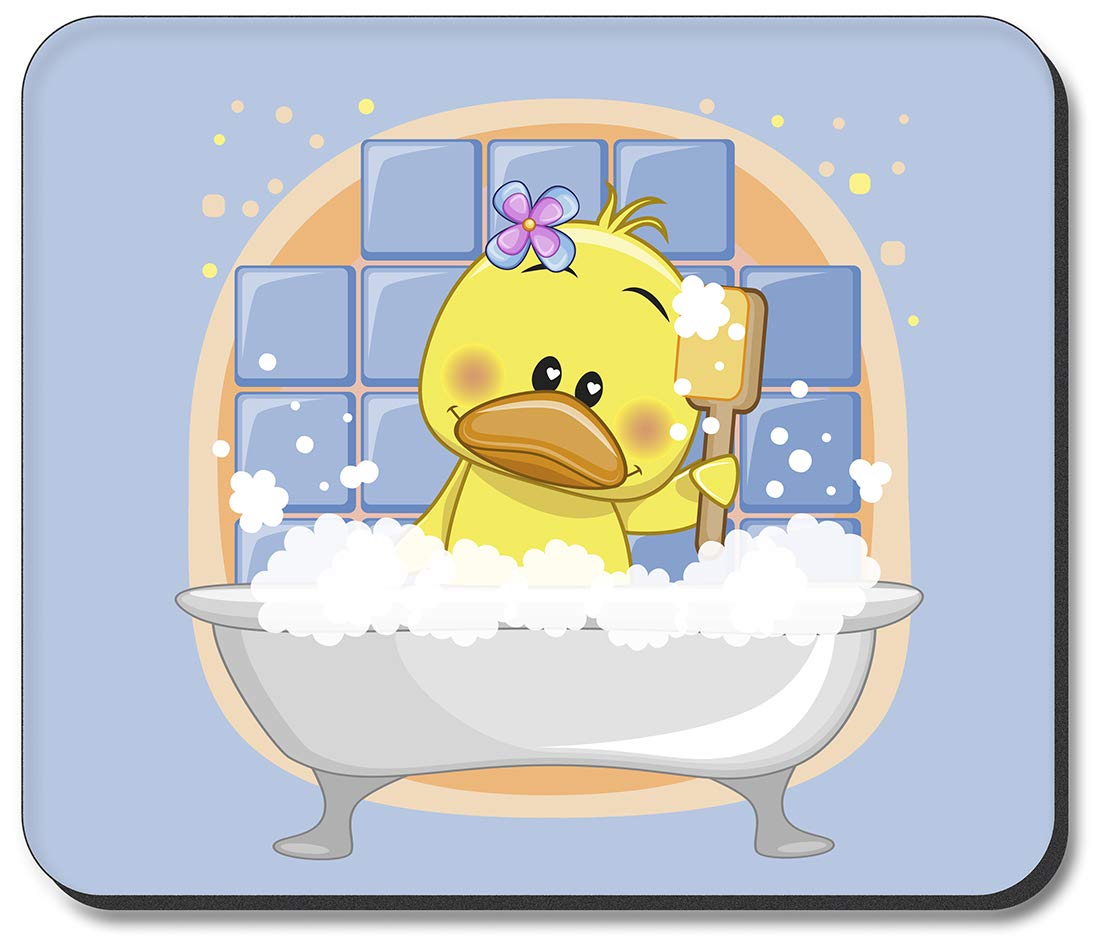 Art Plates Mouse Pad - Duck in Bath | Cute Rubber Gaming Mousepad for PC & Laptop | Perfect for Office, Gaming & Home Decor